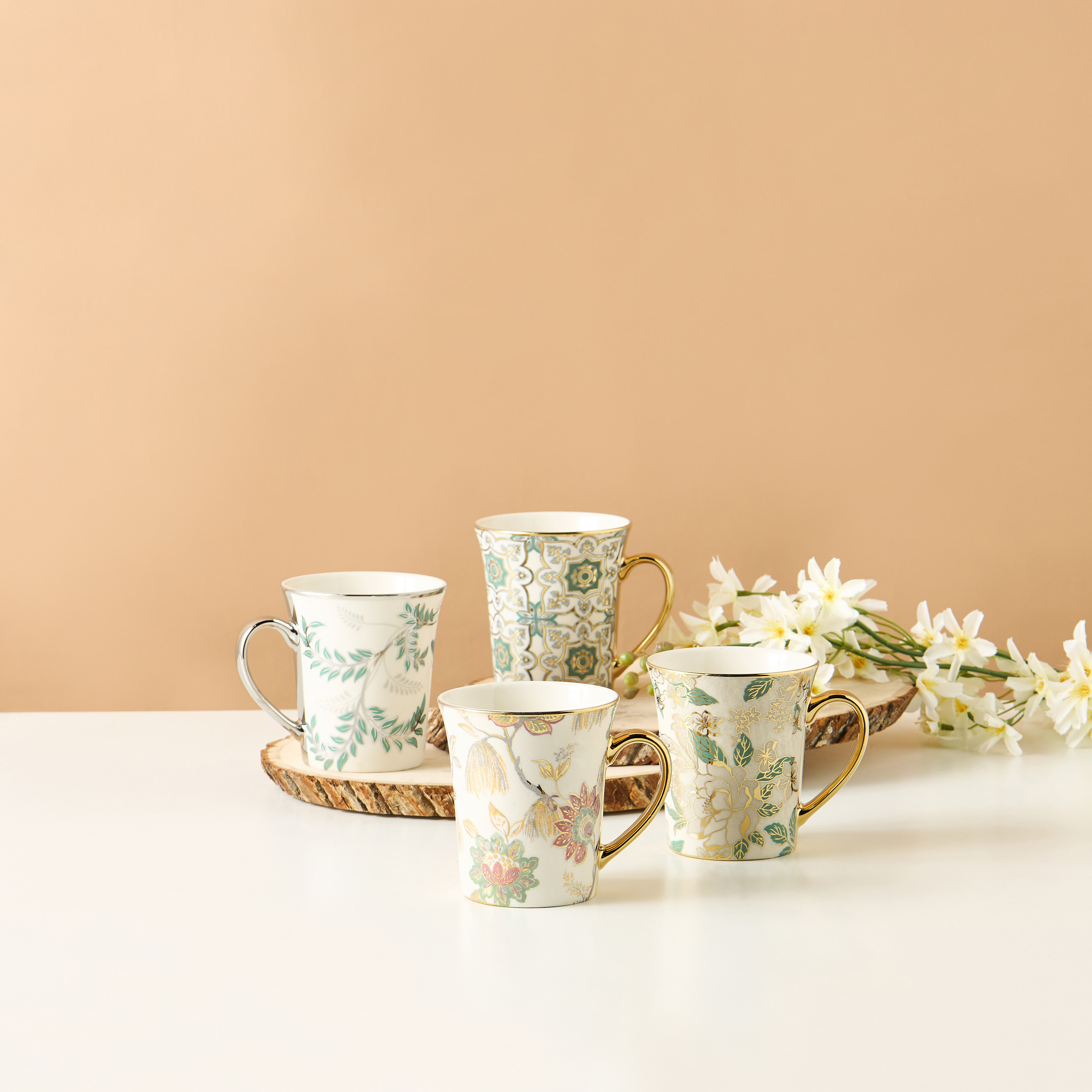 طقم فناجين قهوة سيراميك 6 قطع بطبعات فراشة-household-dining-teaandcoffee-teaandcoffeesets-image-5