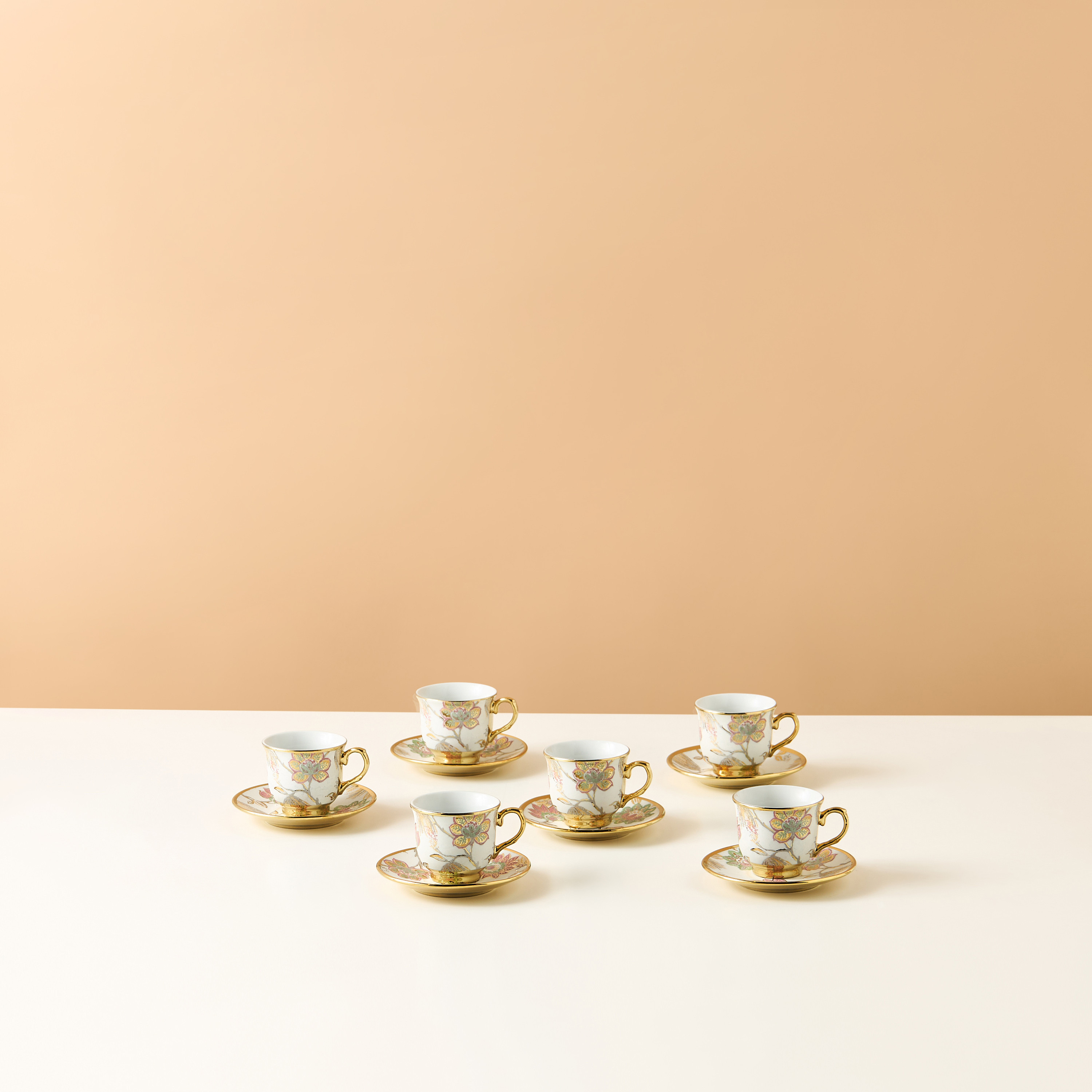 Floral Print 12-Piece Porcelain Coffee Set-household-dining-teaandcoffee-teaandcoffeesets-image-2