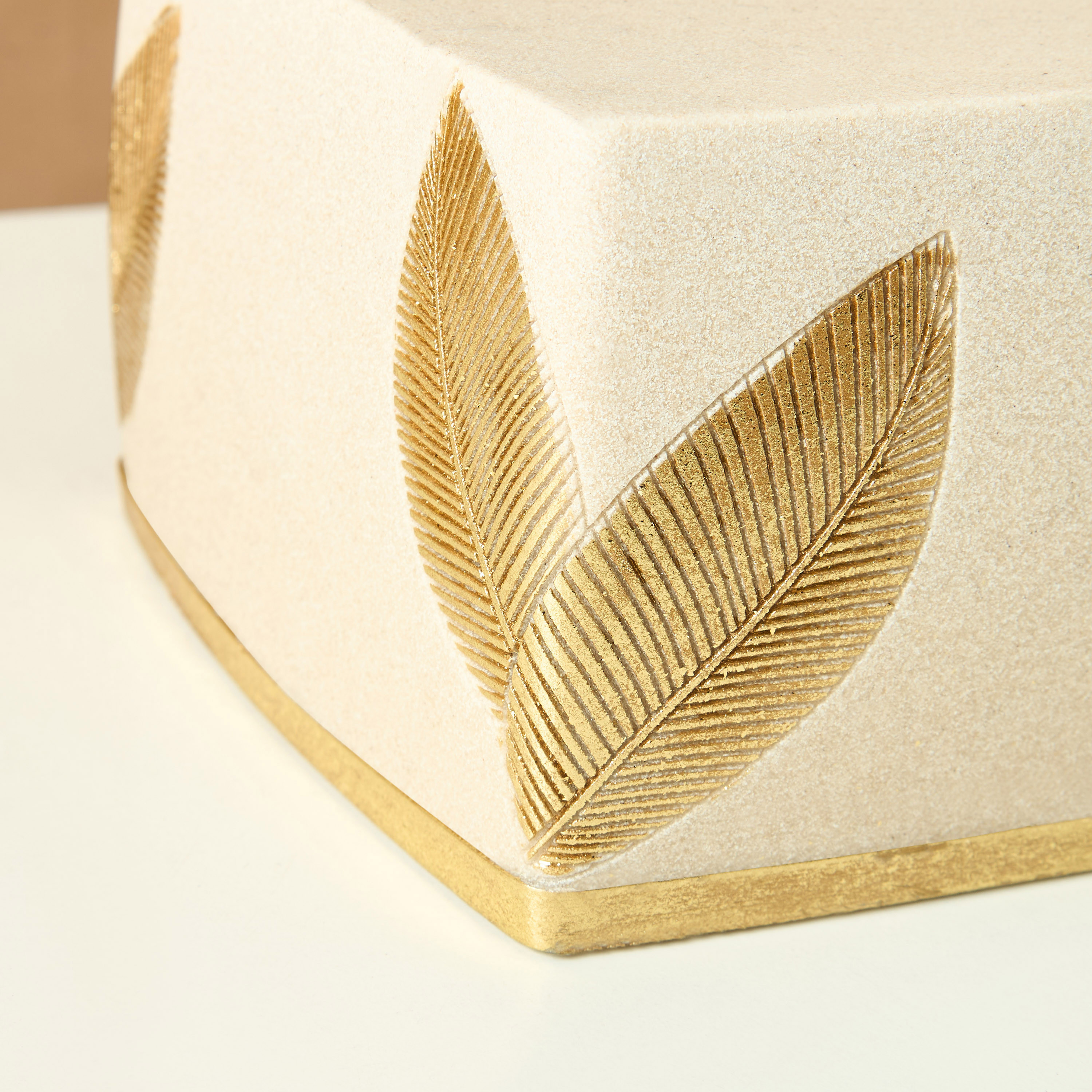 Golden Leaf Embossed Tissue Box-household-bathandlaundry-bathaccessories-tissueboxesandcottonjars-image-4
