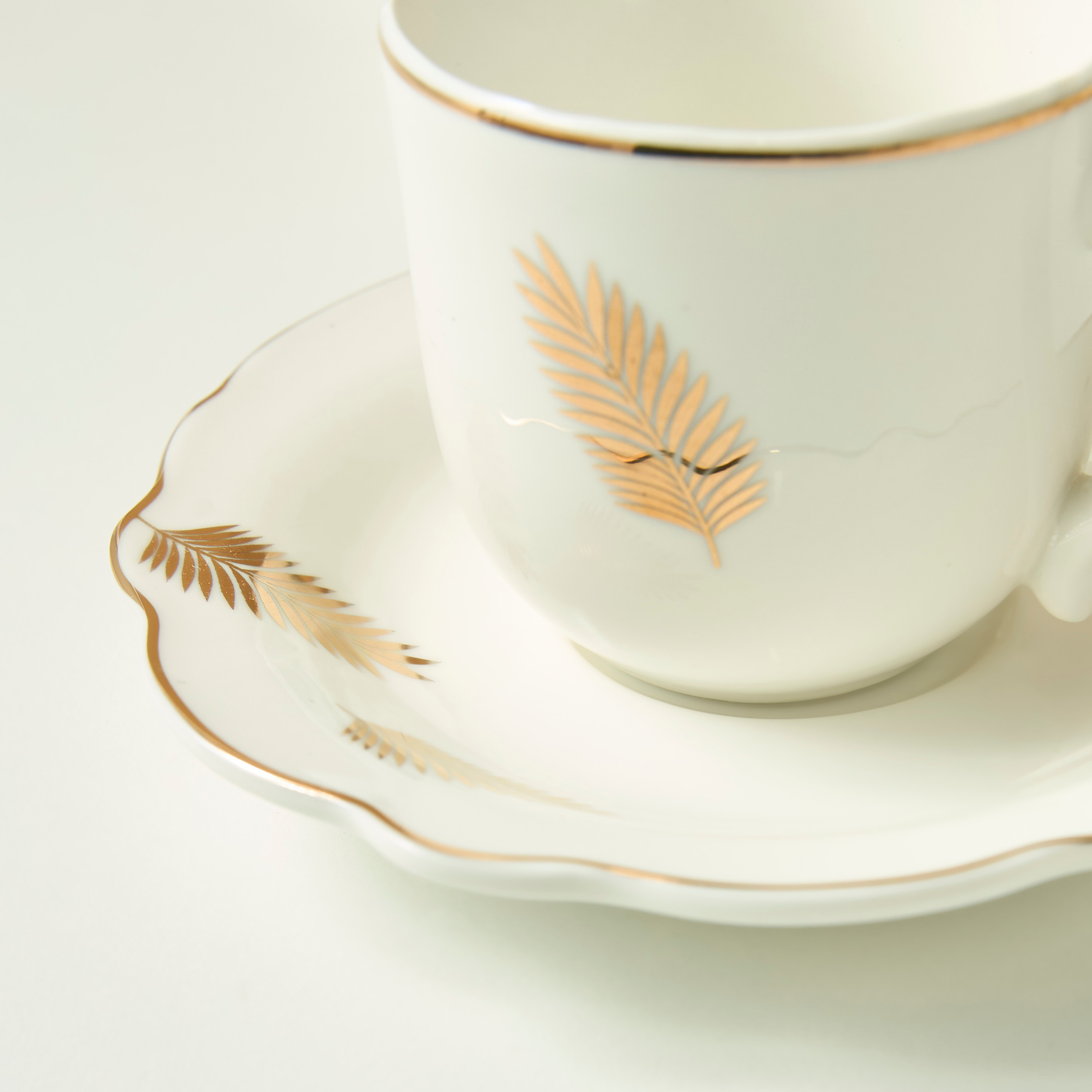 طقم فناجين وصحون 12 قطعة بطبعات أوراق شجر من سيرين-household-dining-teaandcoffee-teaandcoffeesets-image-3