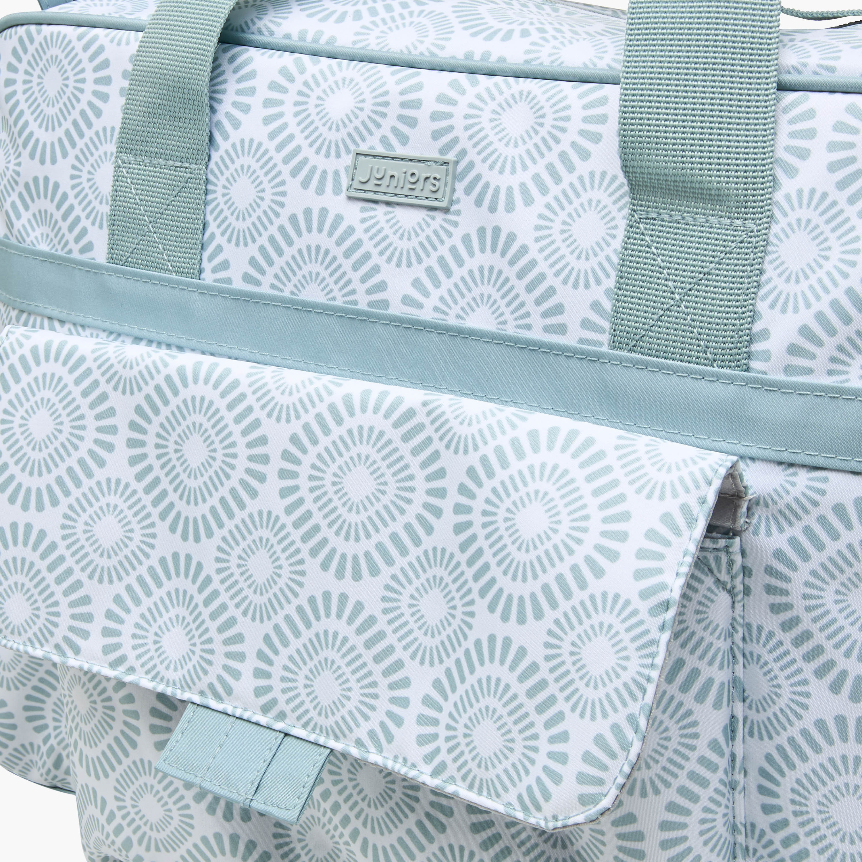 Juniors Printed Diaper Bag with Adjustable Strap and Zip Closure-baby-diapering-diaperbags-image-7