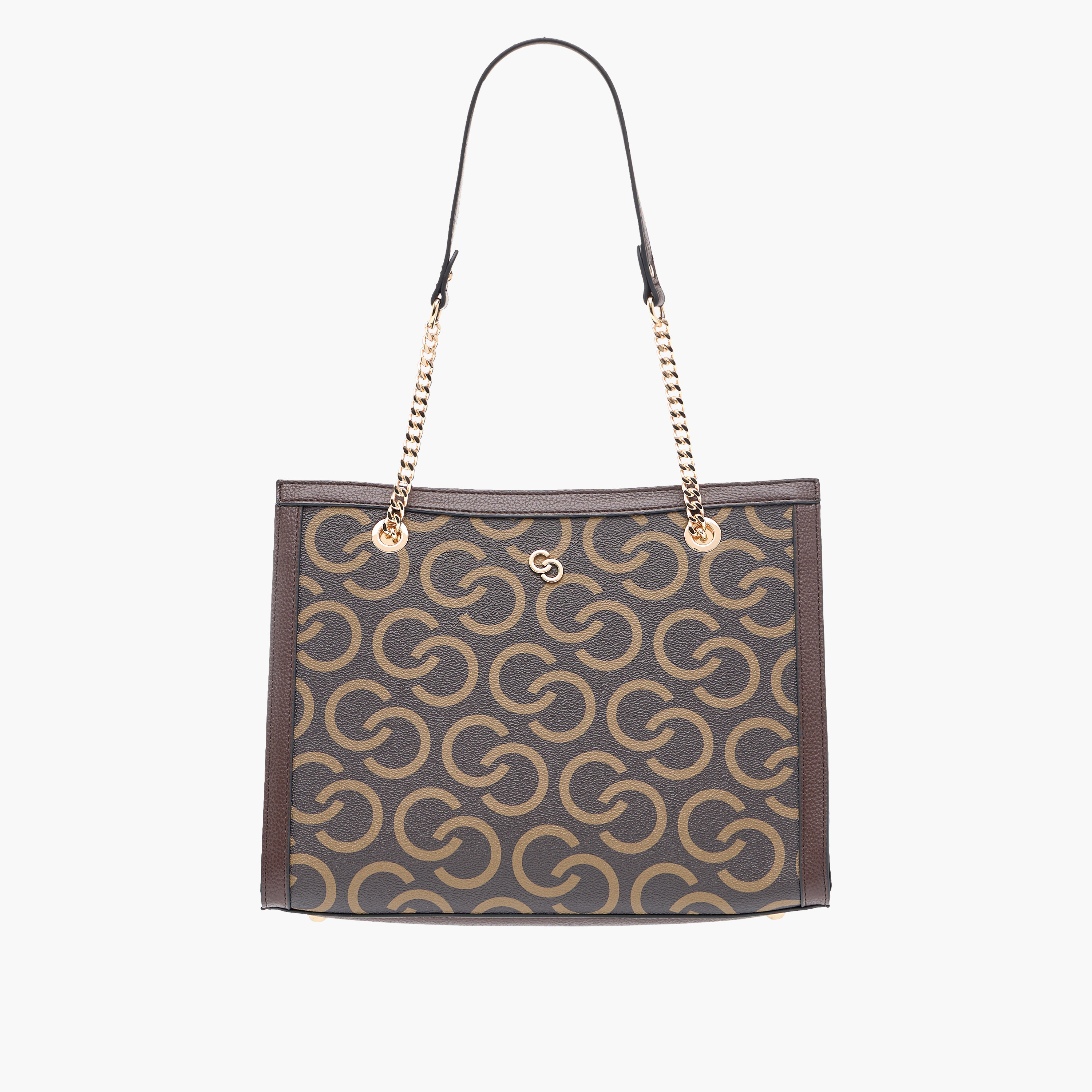 Celeste Monogram Print Tote Bag with Handles and Zip Closure-women-bagsandwallets-handbags-image-1