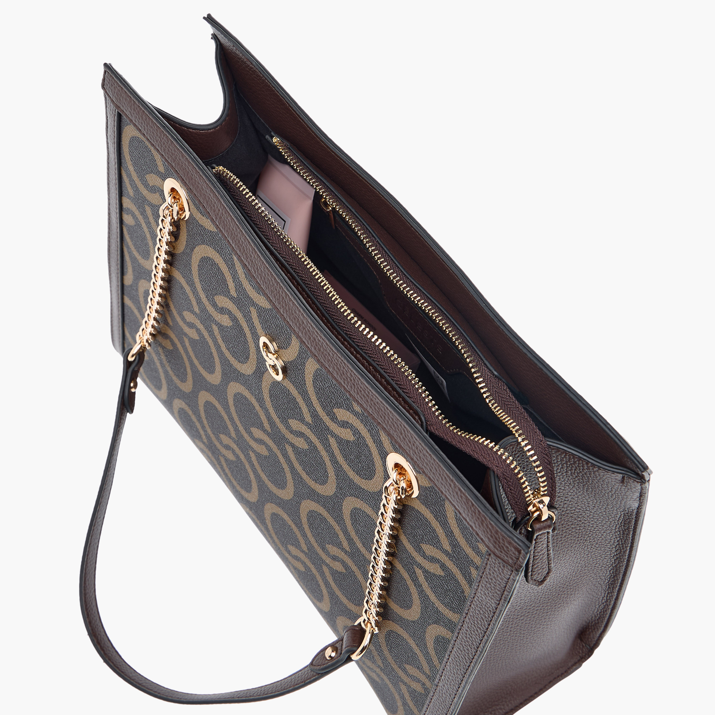 Celeste Monogram Print Tote Bag with Handles and Zip Closure-women-bagsandwallets-handbags-image-7