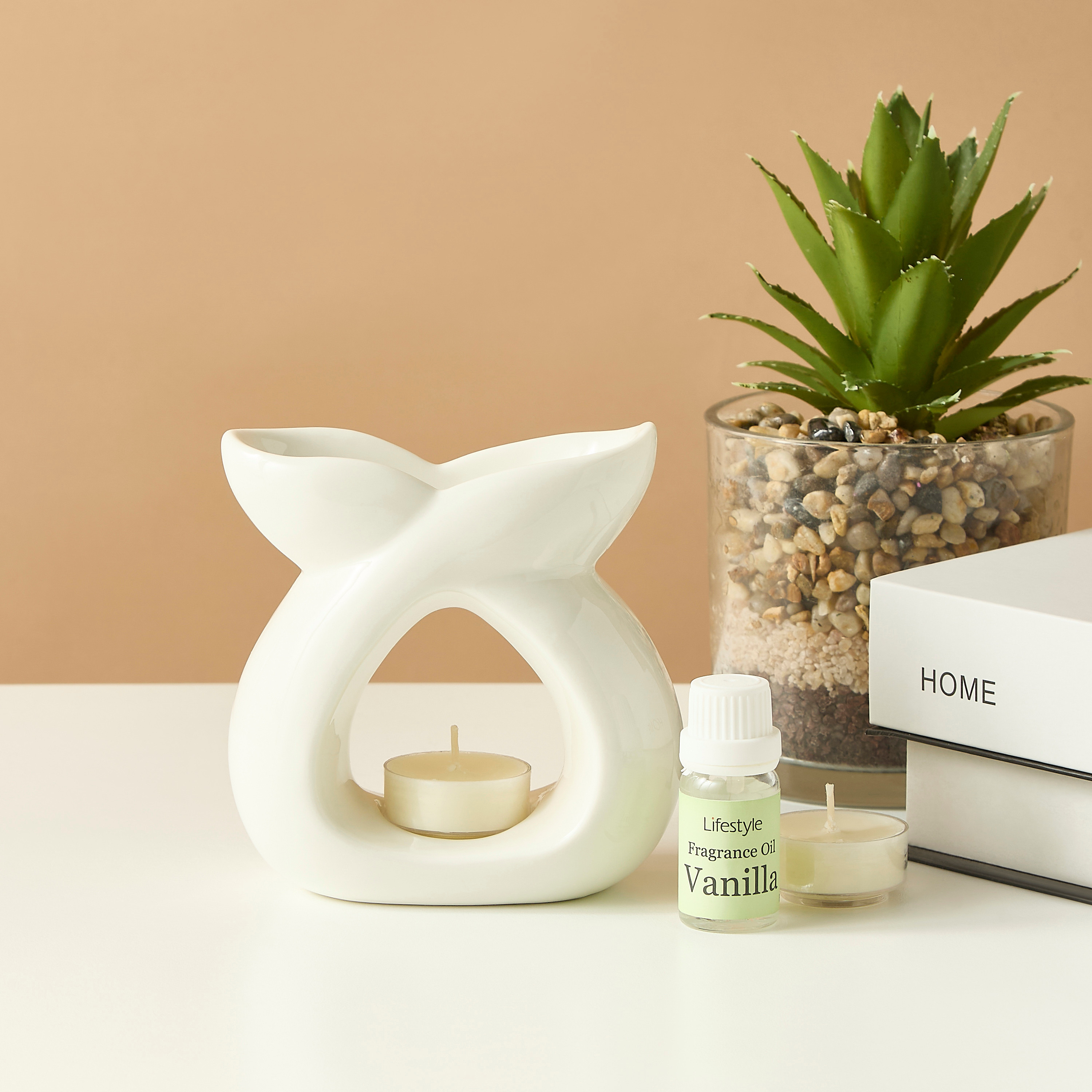 مجموعة هدايا مبخرة زيت سيراميك مع شمعة صغيرة وزيت عطري-household-homefragrance-fragrancegiftset-image-1