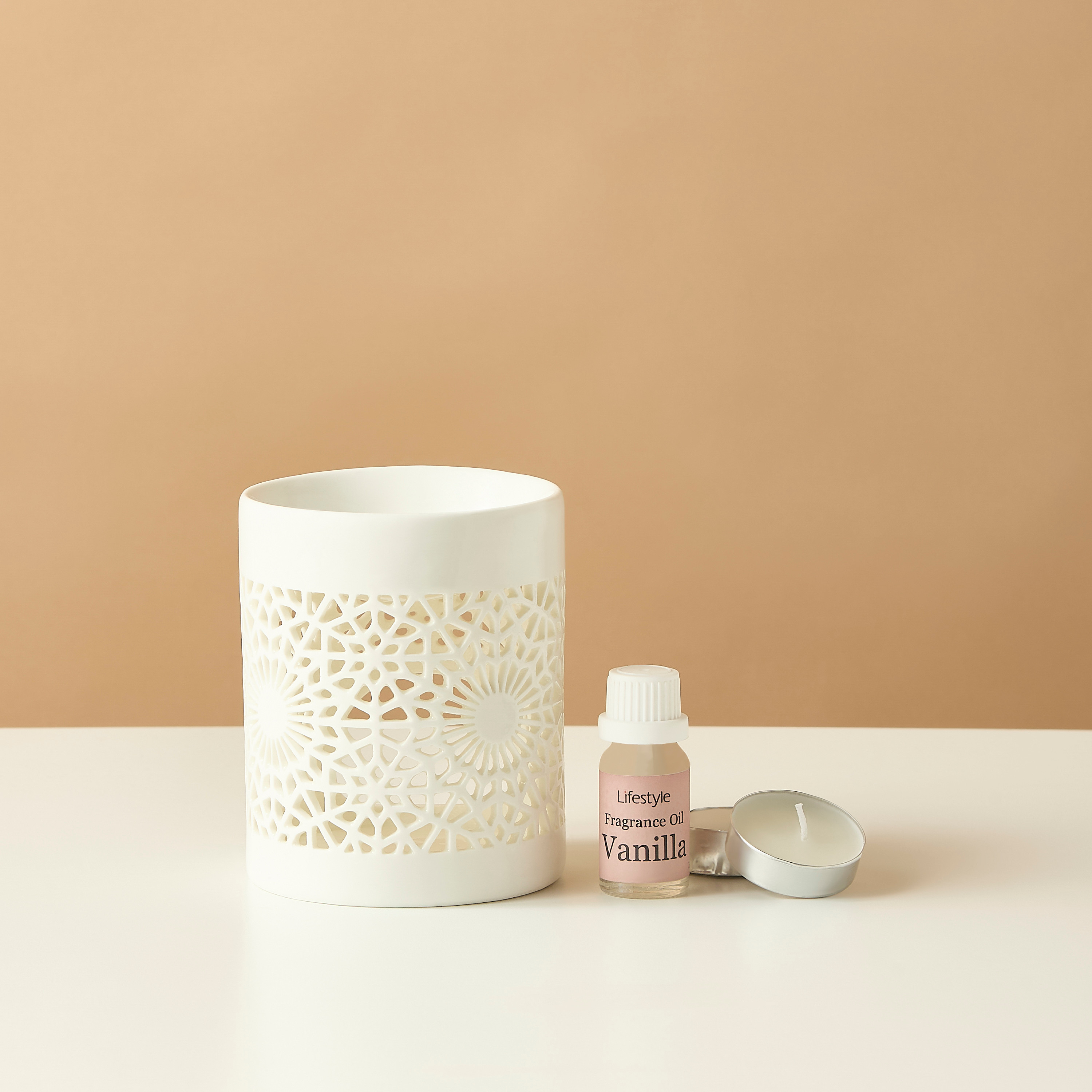 Ceramic Oil Burner with Tealight Candle and Fragrance Oil Gift Set-household-homefragrance-fragrancegiftset-image-3