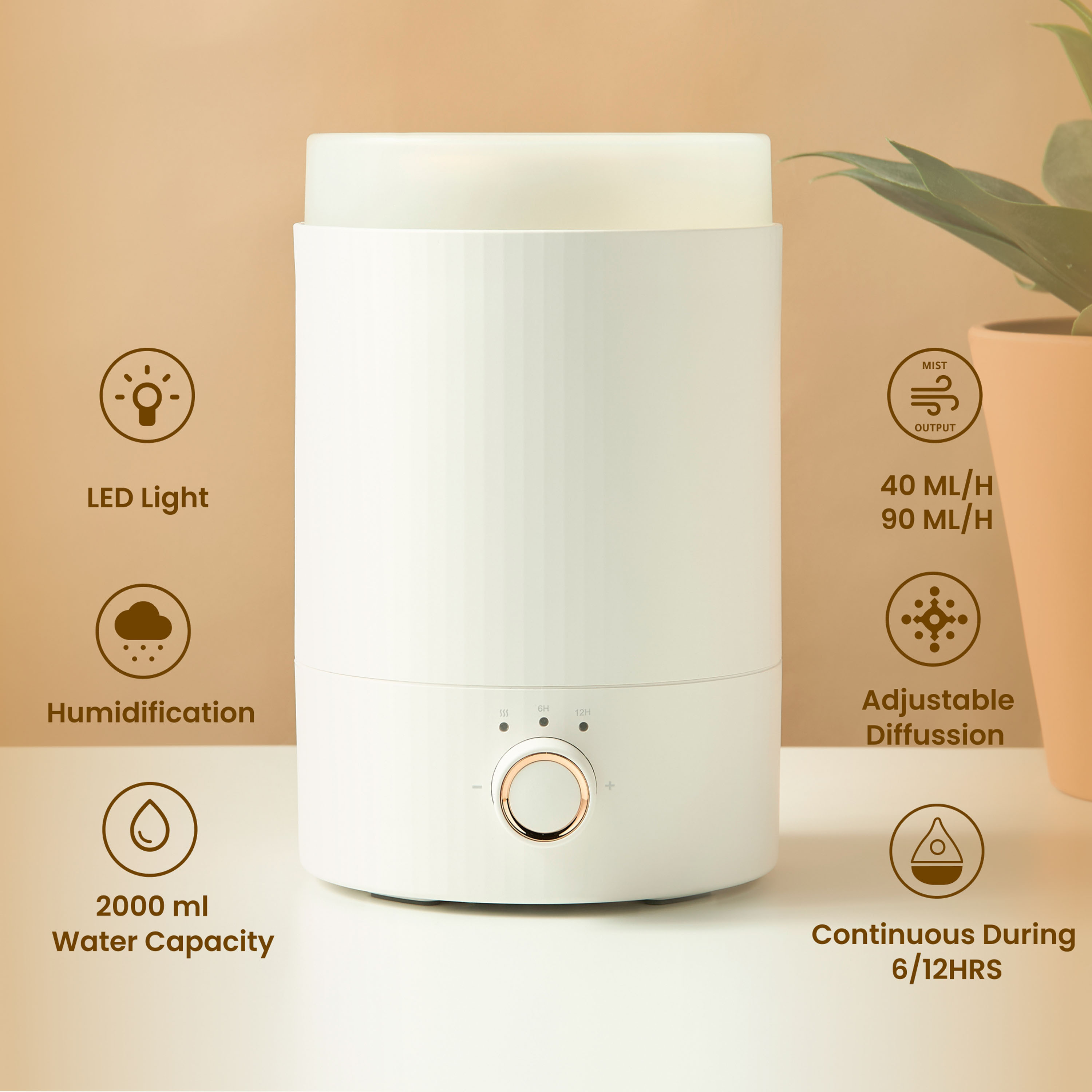Ribbed Snowy Electrical Diffuser - 2 L-household-homefragrance-airrevitalisersandhumidifiers-image-1