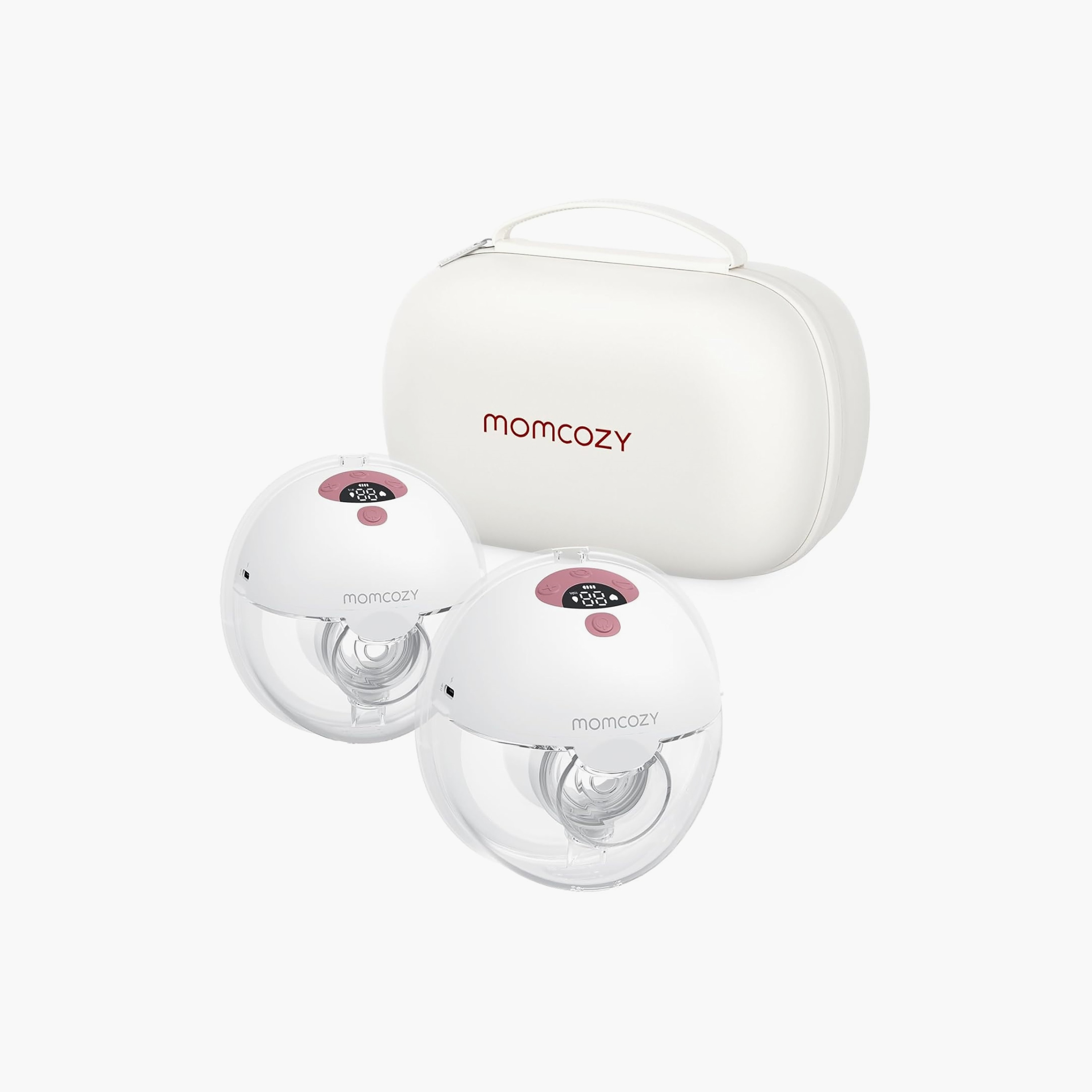 Momcozy M5 Double Wearable Breast Pump - White-baby-feeding-breastfeedingandcare-image-1