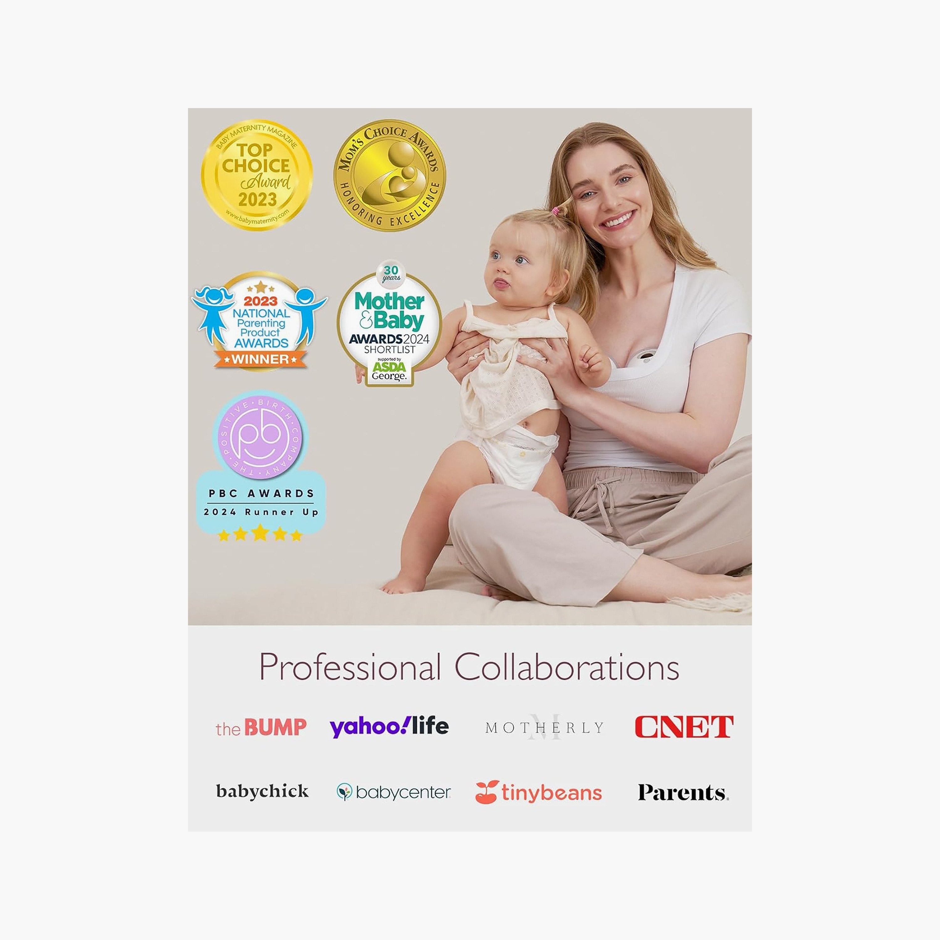 Momcozy M5 Double Wearable Breast Pump - White-baby-feeding-breastfeedingandcare-image-3