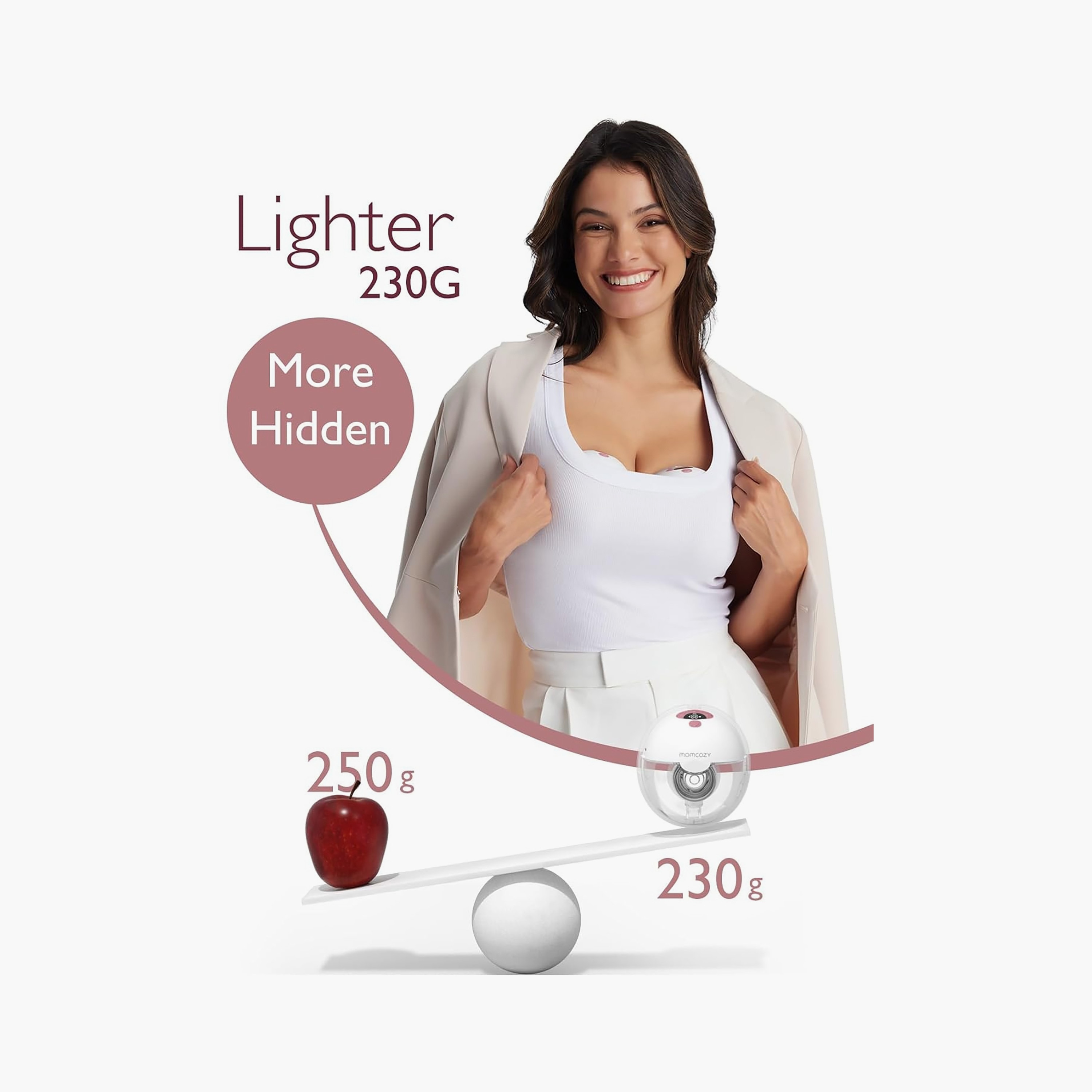 Momcozy M5 Double Wearable Breast Pump - White-baby-feeding-breastfeedingandcare-image-5