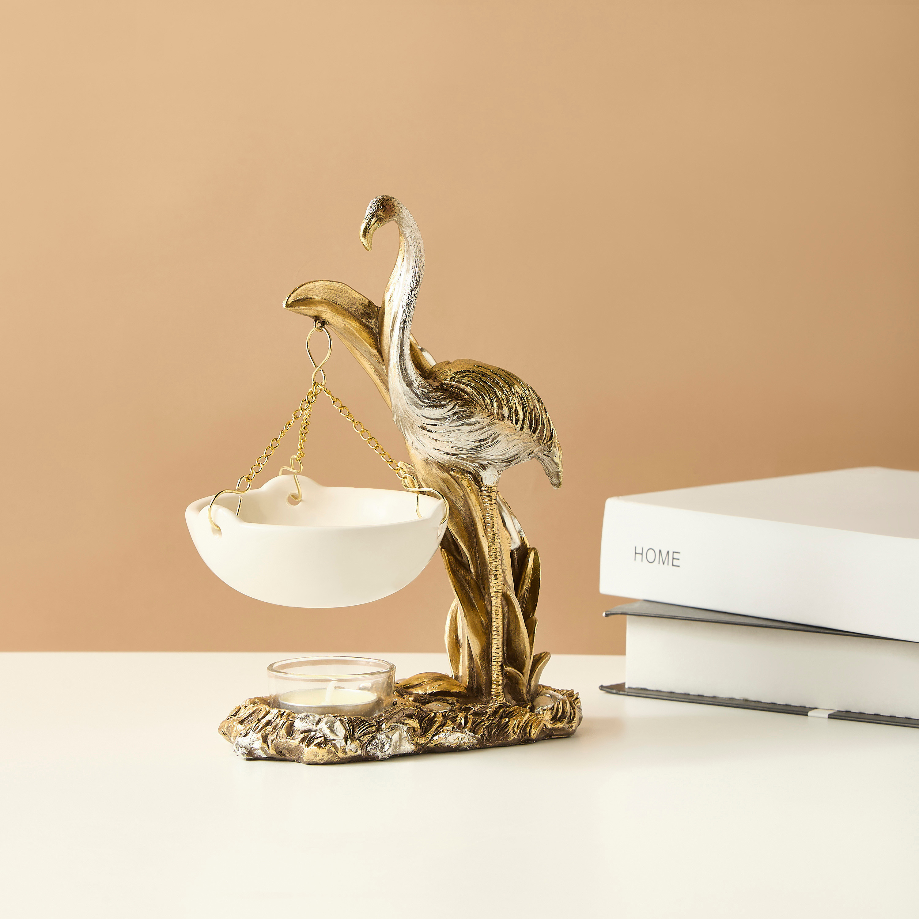 Crane Accent Ceramic Oil Burner - 15x8x20 cm-household-homefragrance-burners-image-1