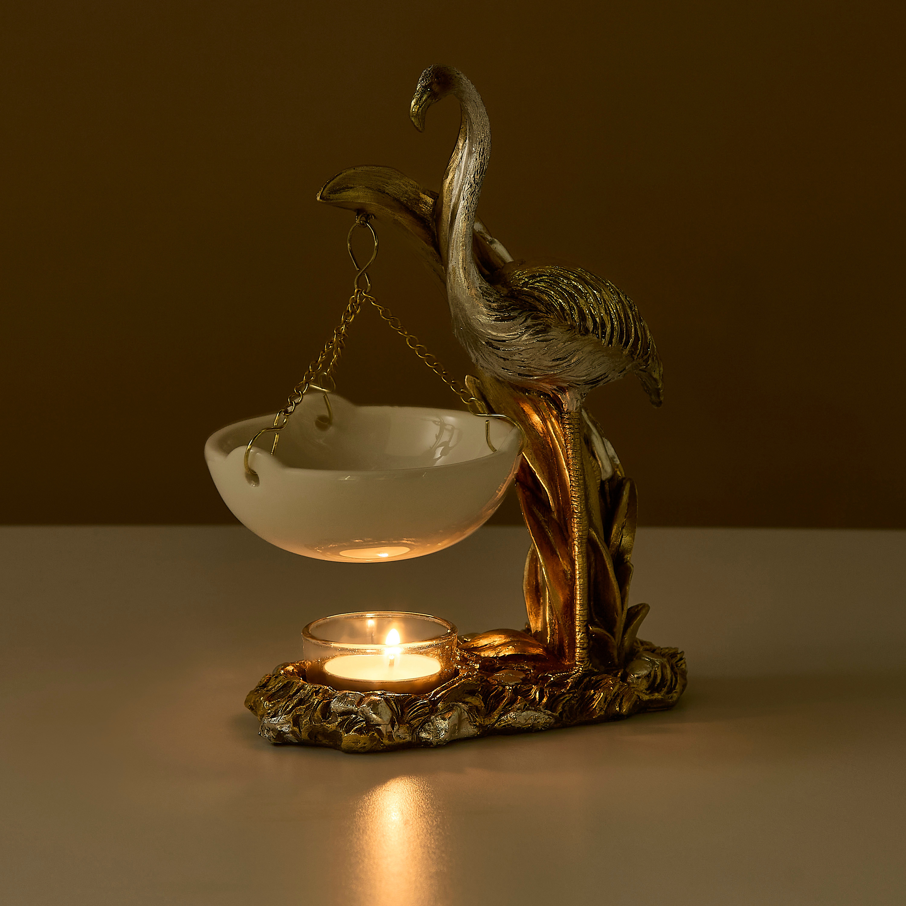 Crane Accent Ceramic Oil Burner - 15x8x20 cm-household-homefragrance-burners-image-2