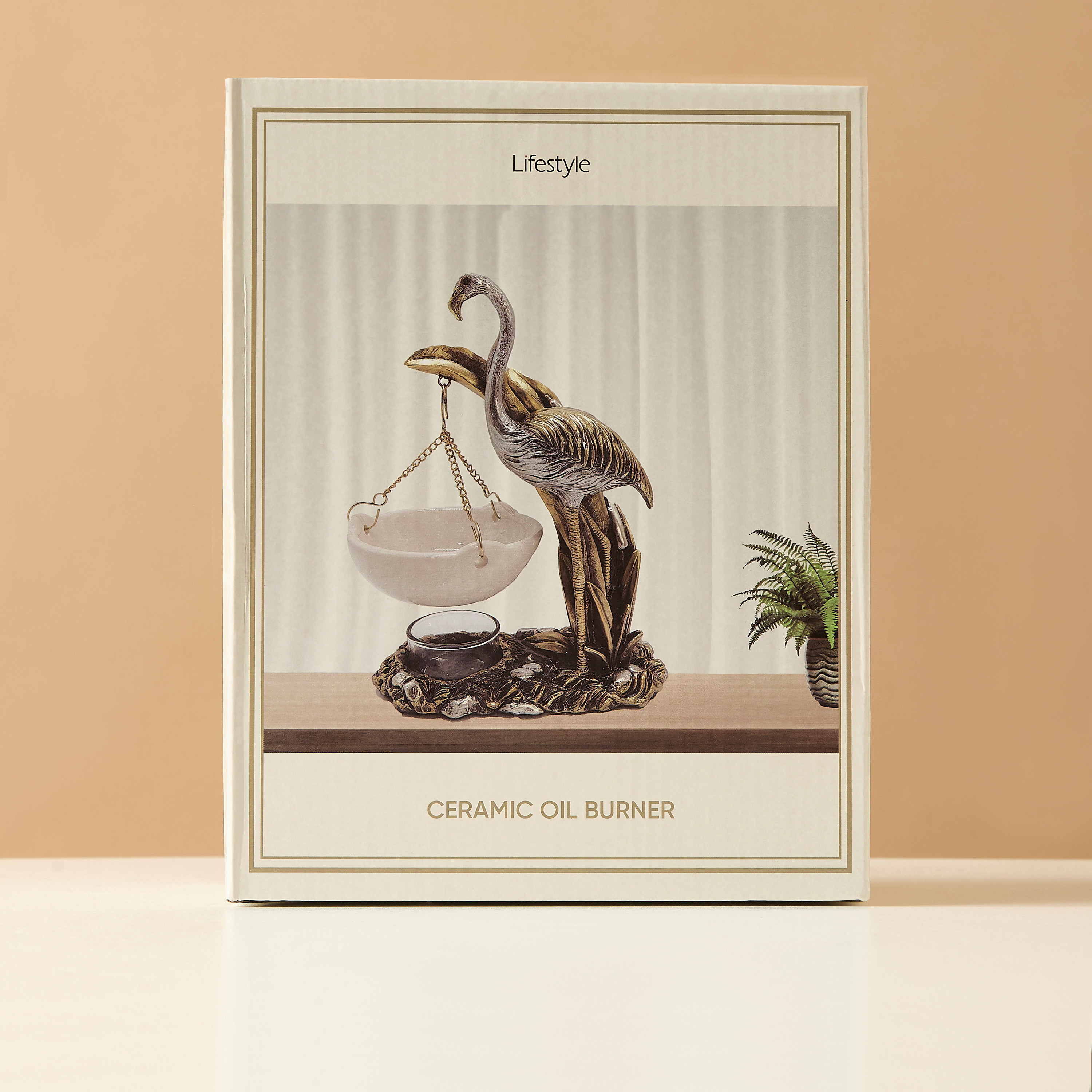 Crane Accent Ceramic Oil Burner - 15x8x20 cm-household-homefragrance-burners-image-7