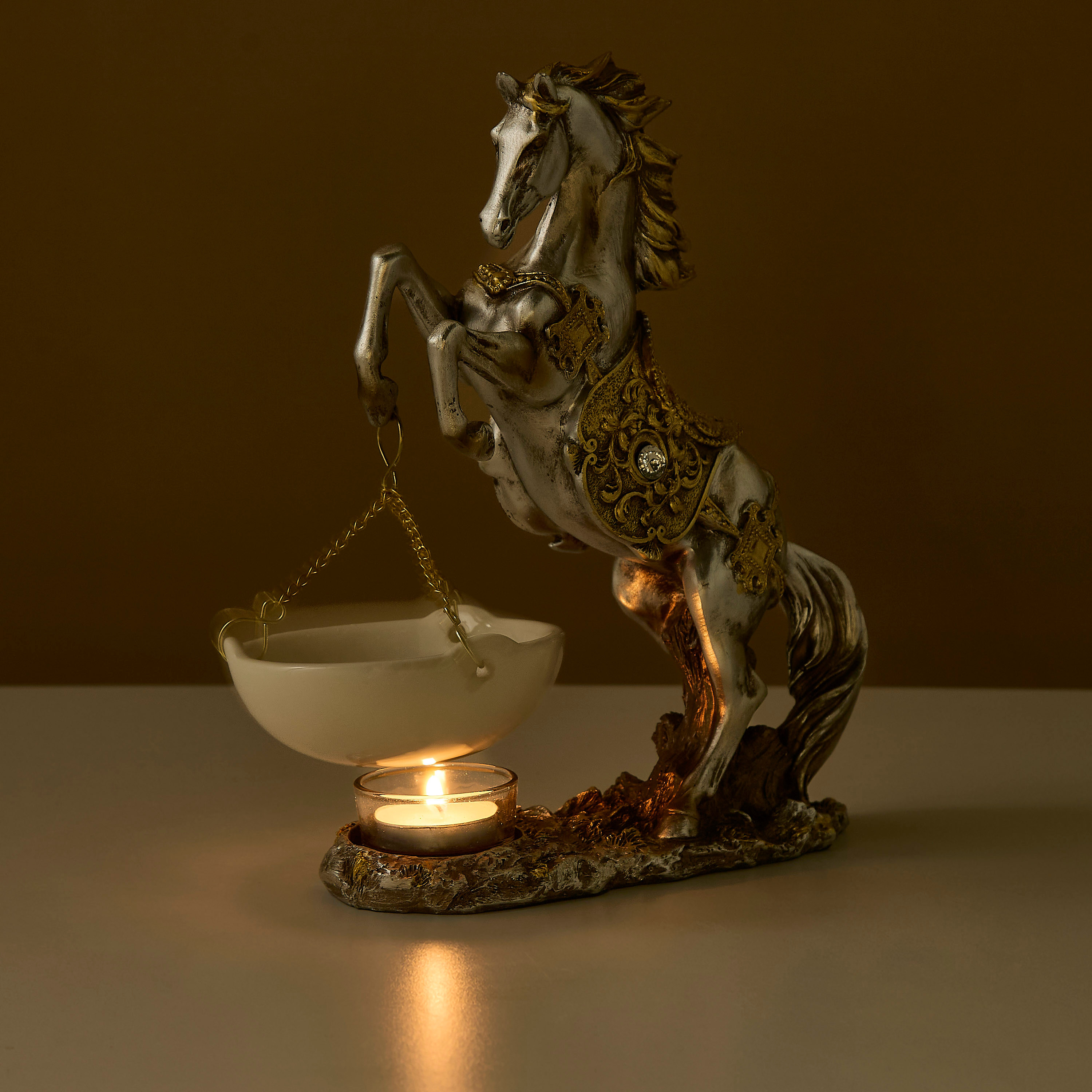 Horse Accent Oil Burner - 19x7x24 cms-household-homefragrance-burners-image-2