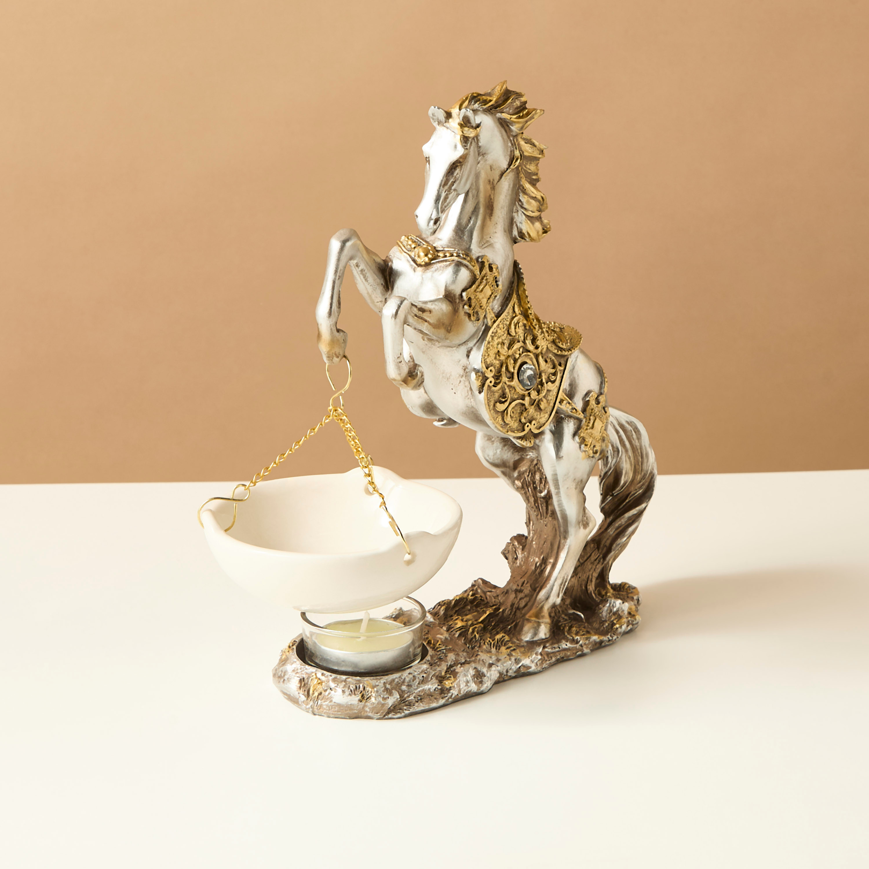 Horse Accent Oil Burner - 19x7x24 cms-household-homefragrance-burners-image-4