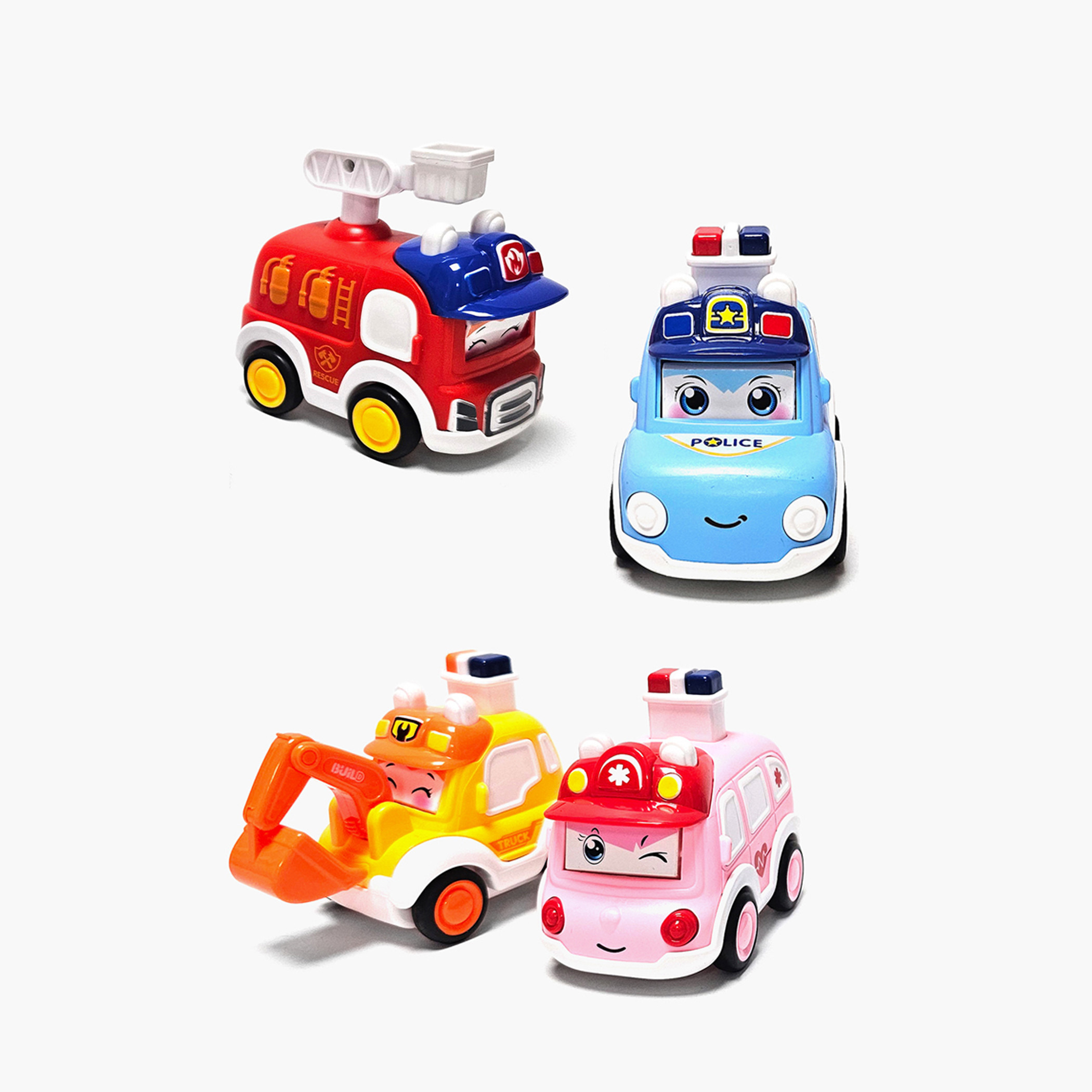 طقم عربات برس آند جو 4 قطع من جونيورز-toys-babyandtoddlertoys-learningtoys-image-1