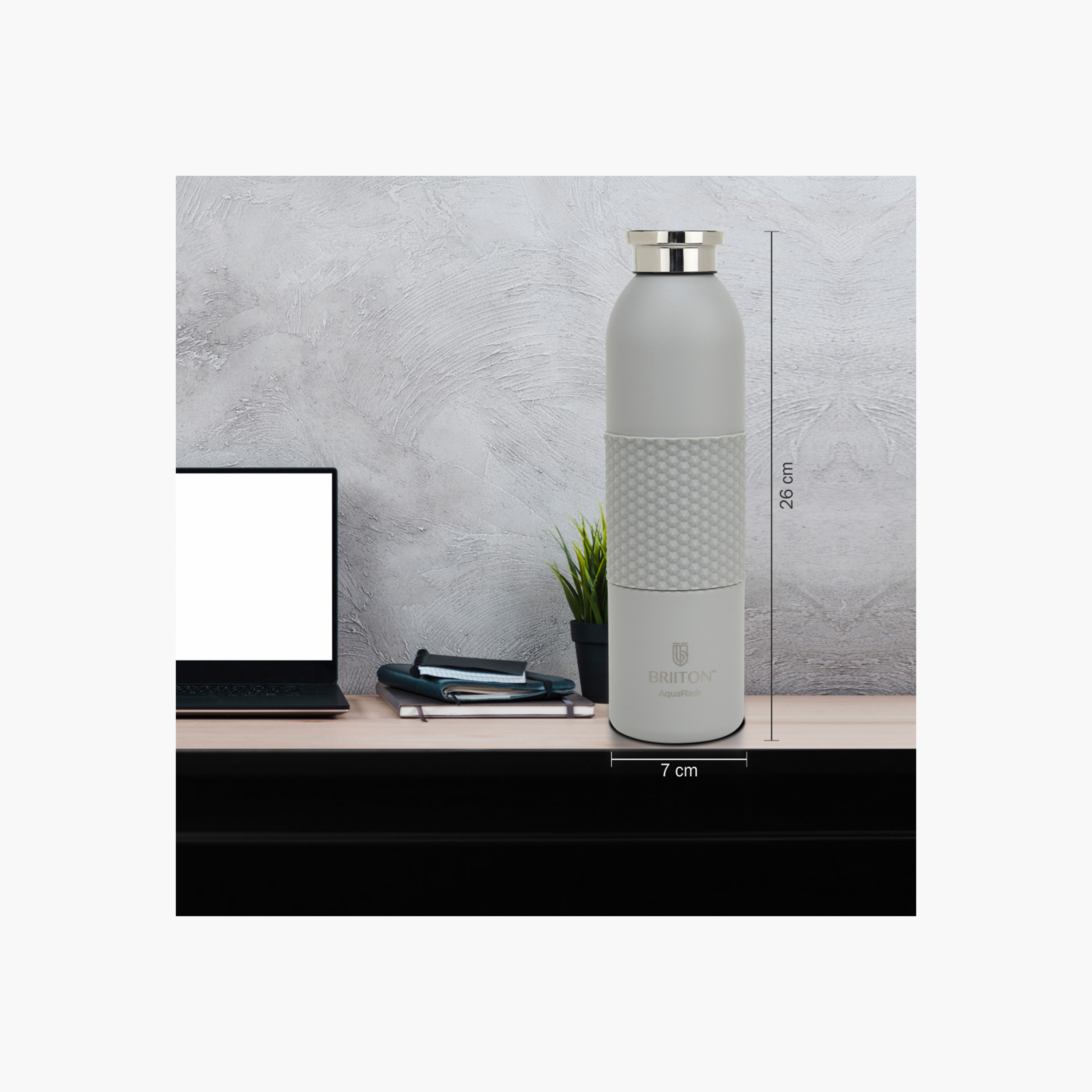 Briiton Logo Print Insulated Stainless Steel Water Bottle - 620 ml-household-dining-drinkserveware-bottles-image-3