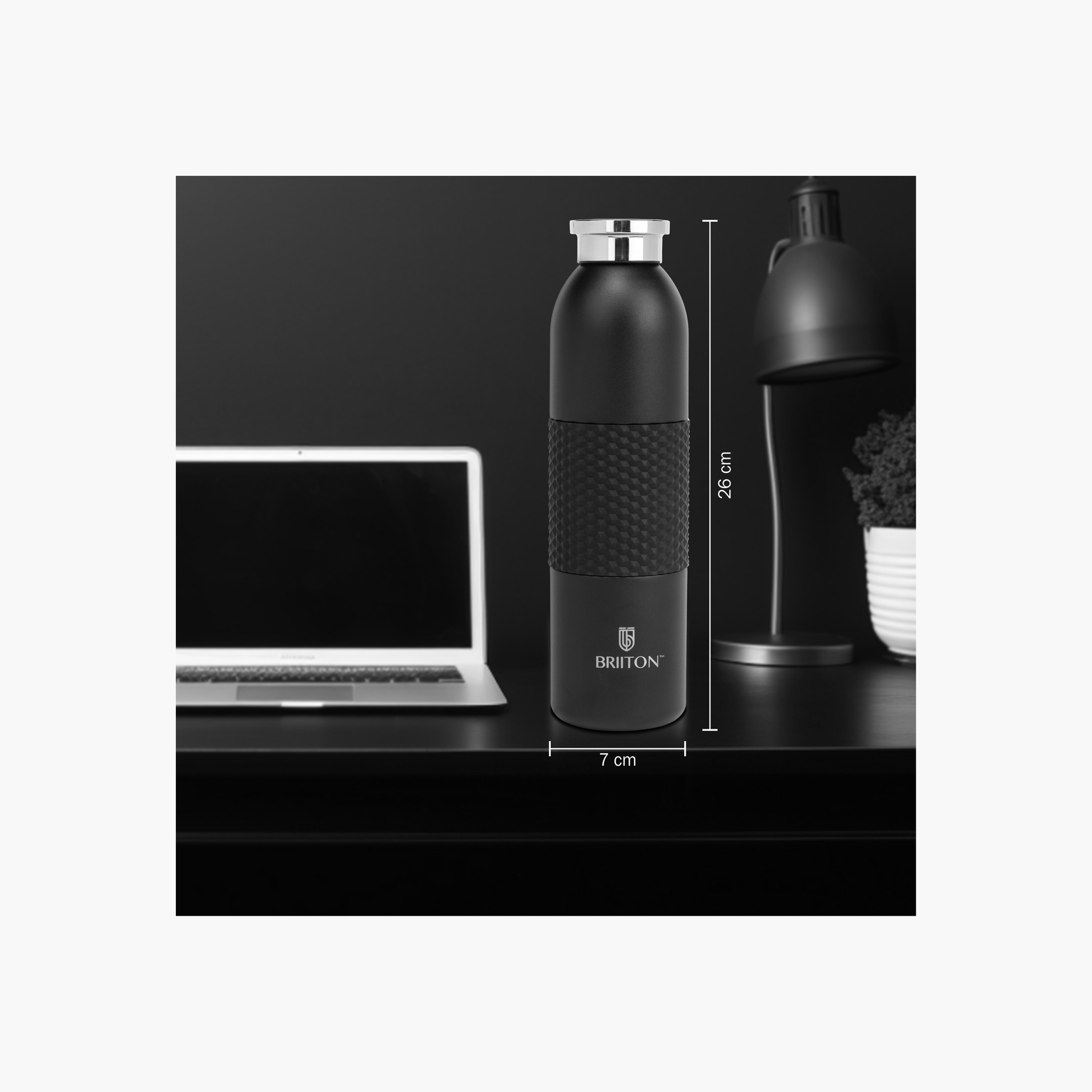Briiton Logo Print Insulated Stainless Steel Water Bottle - 620 ml-household-dining-drinkserveware-bottles-image-2