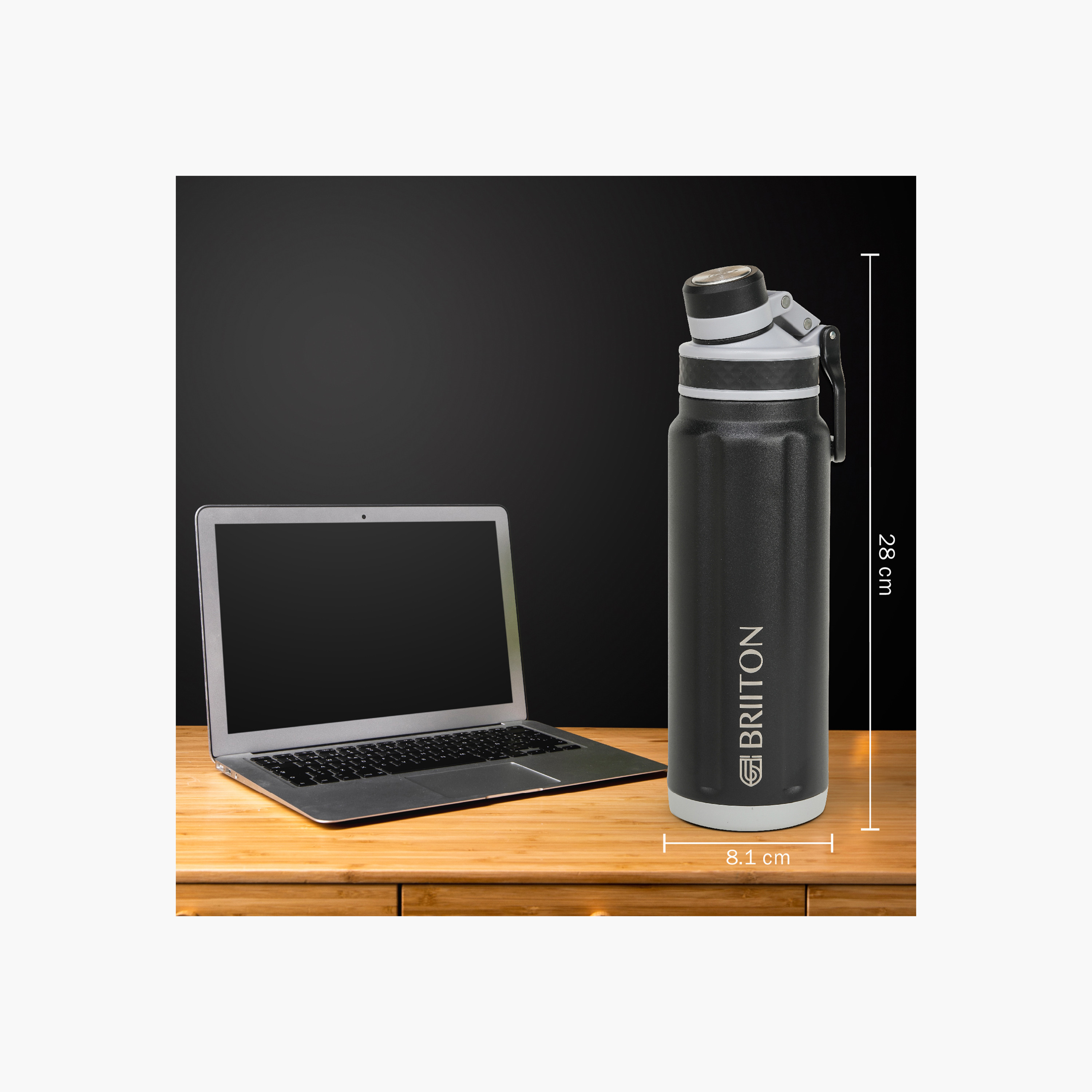 Briiton Logo Print Insulated Stainless Steel Water Bottle - 850 ml-household-dining-drinkserveware-bottles-image-3
