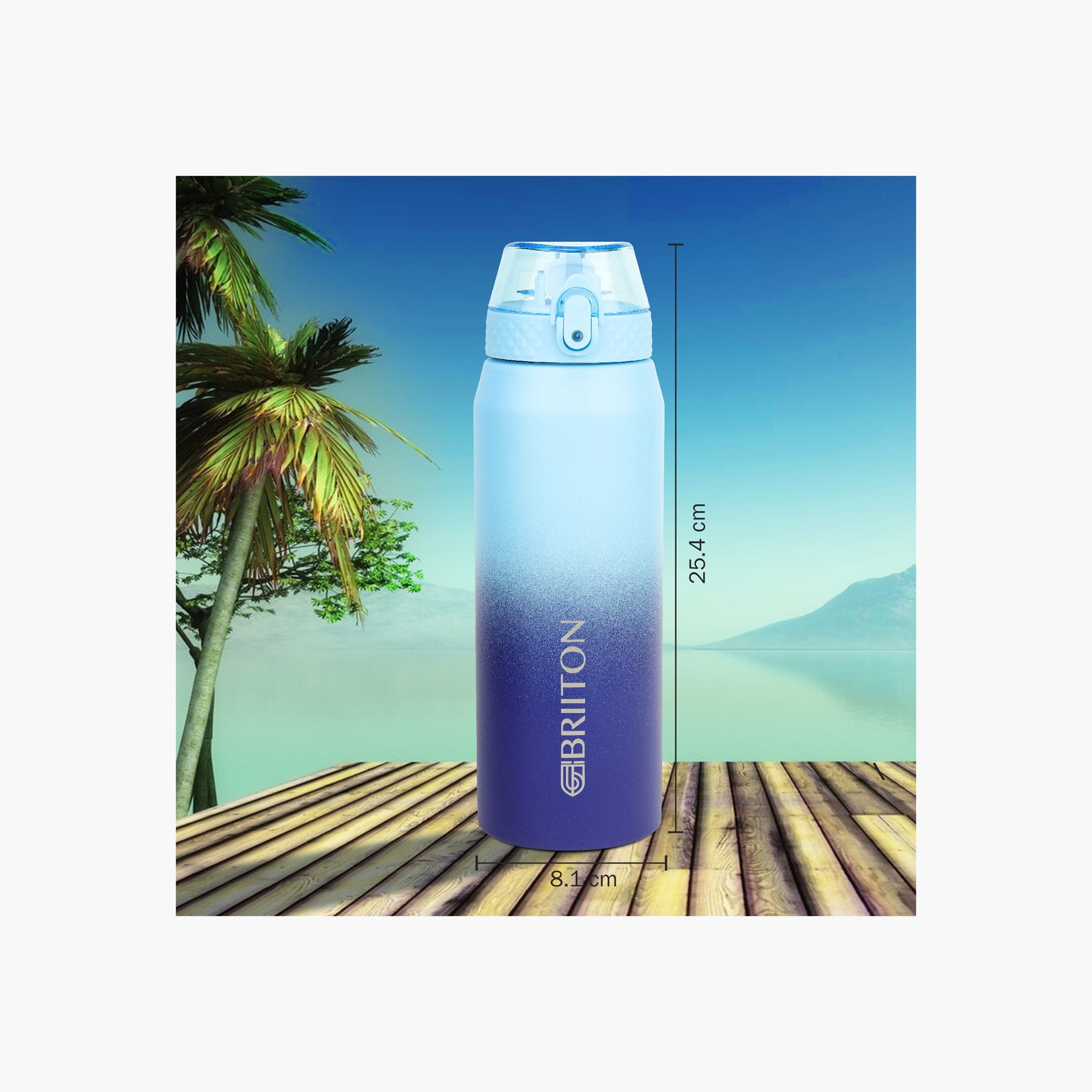 Briiton Ombre Insulated Stainless Steel Water Bottle - 750 ml-household-dining-drinkserveware-bottles-image-3