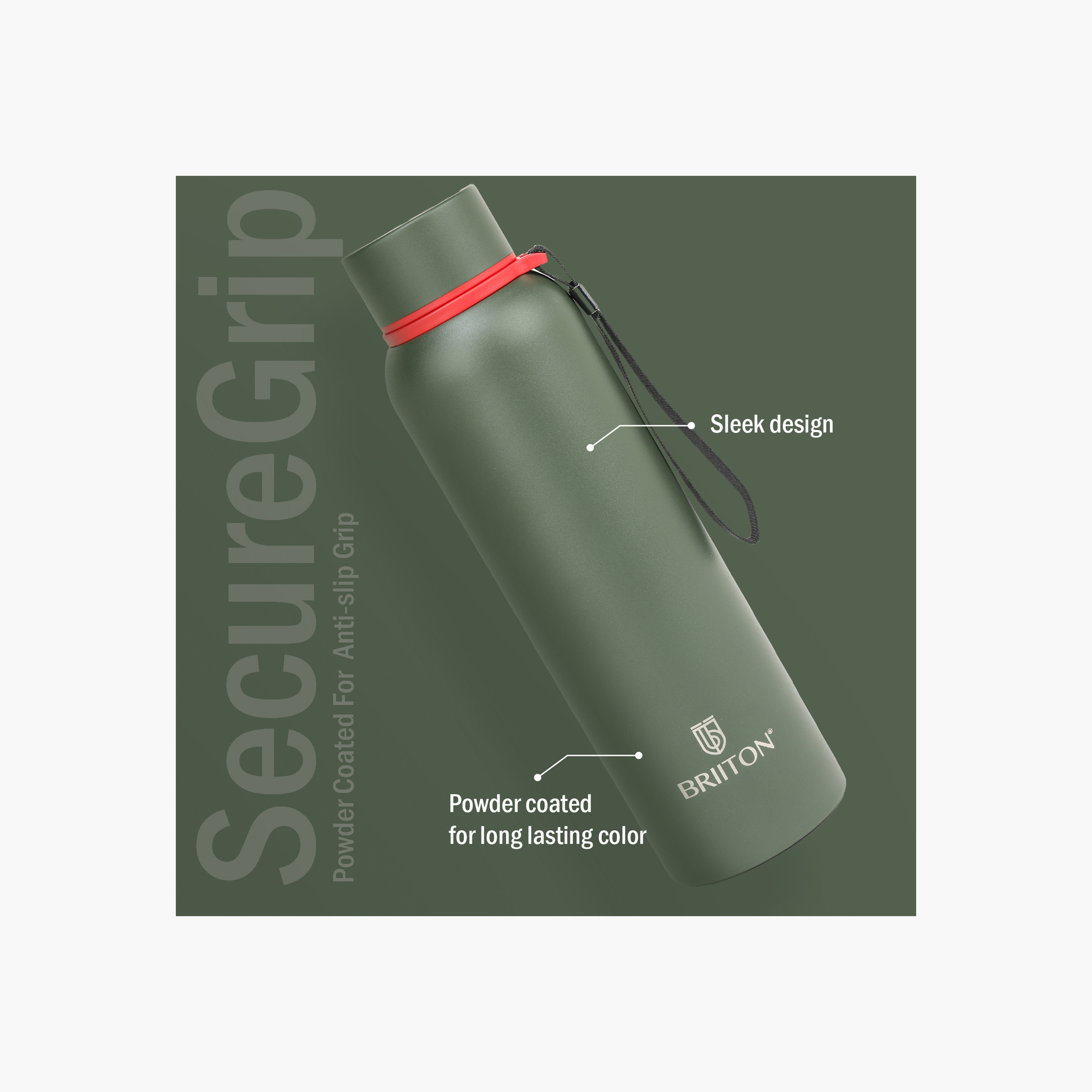 قارورة ماء ستانلس ستيل عازلة للحرارة بطبعات شعار من بريتون - 750 مل-household-dining-drinkserveware-bottles-image-2