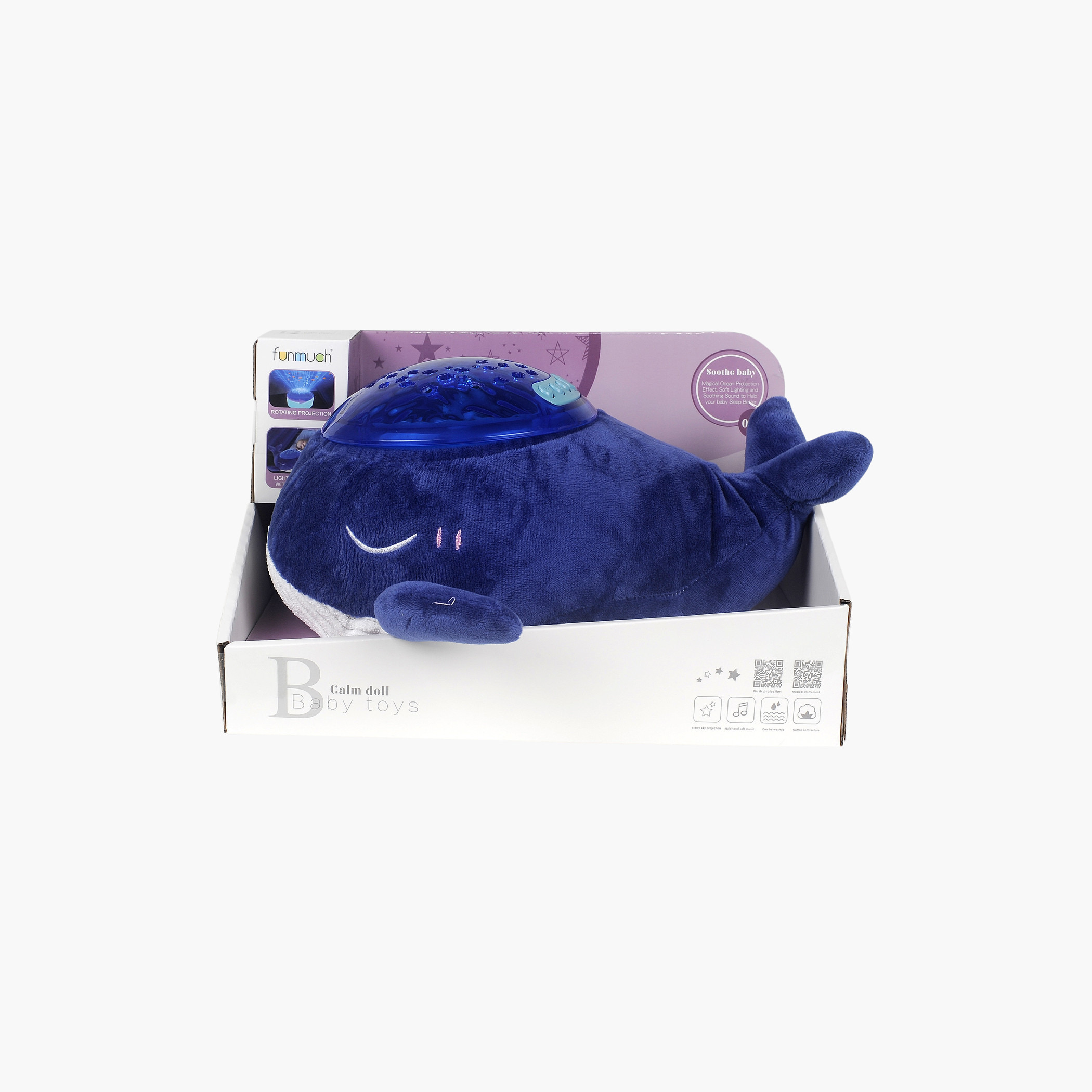 Funmuch Musical Whale Toy with Rotating Ocean Projector-toys-plushsofttoys-animals-image-5