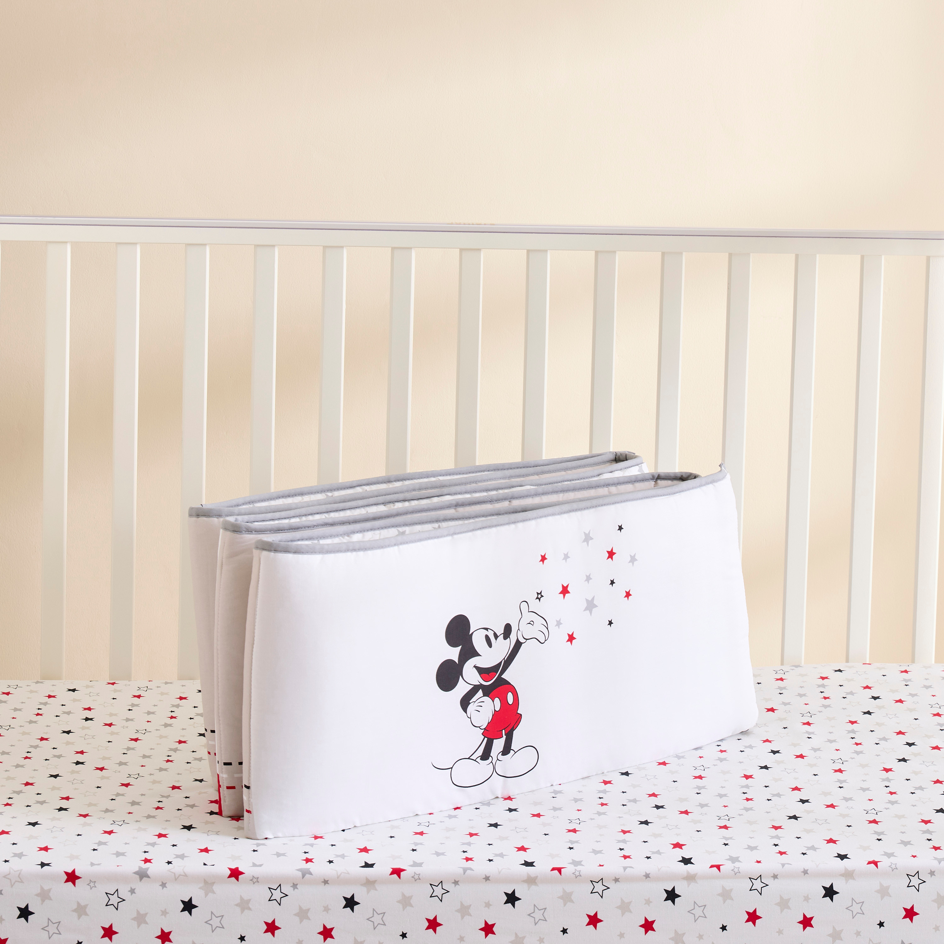 mickey mouse cot bumper set