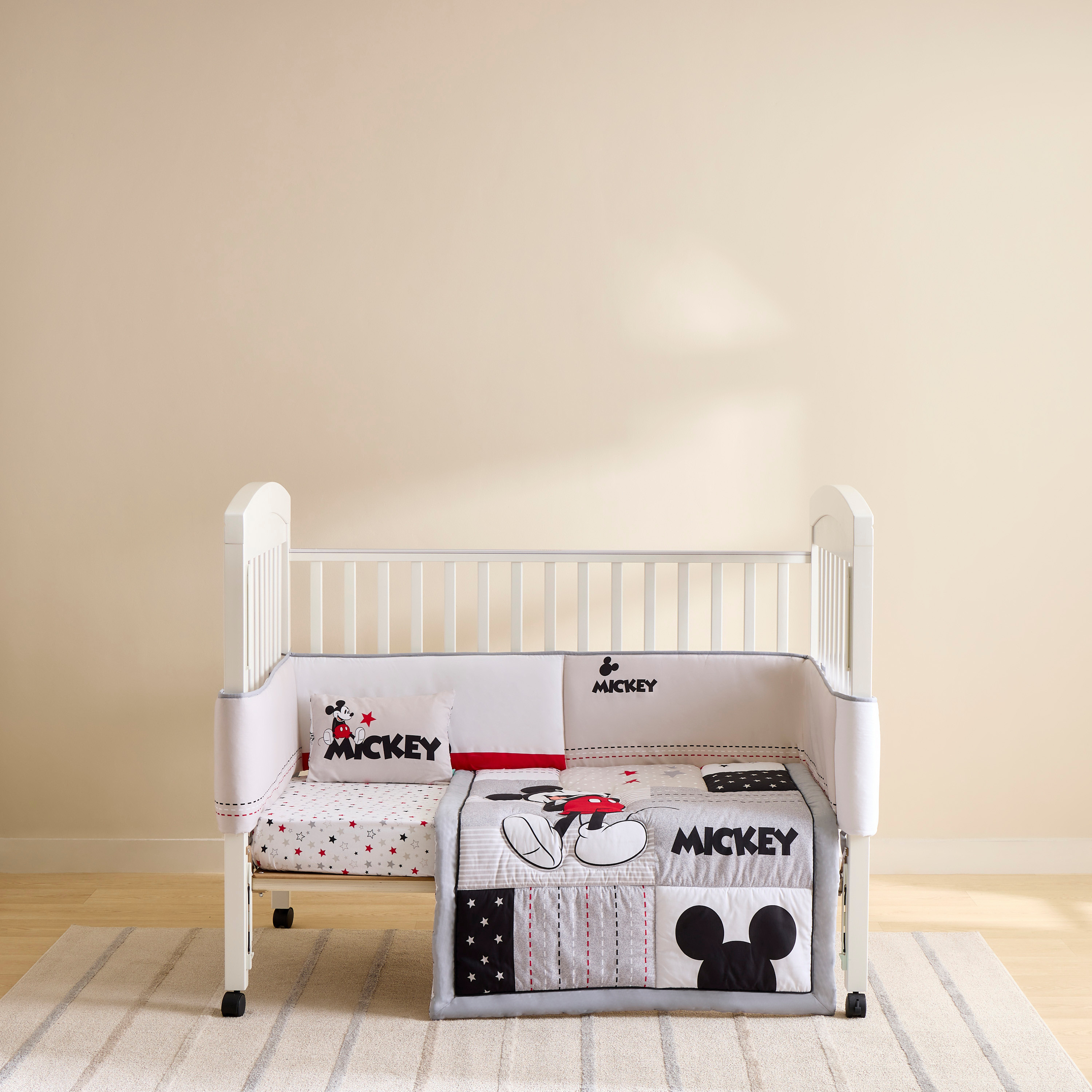 mickey mouse cot bumper set