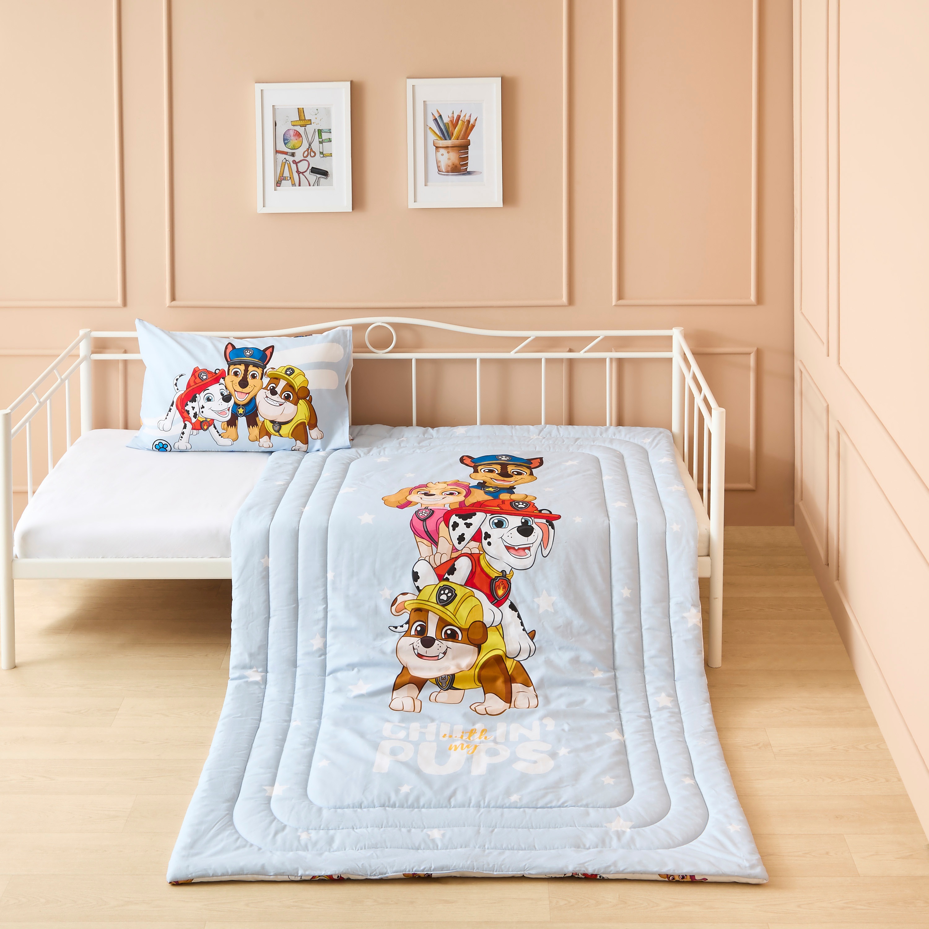 Disney 2-Piece PAW Patrol Print Single Comforter Set - 135x220 cm-baby-nursery-babybedding-image-2