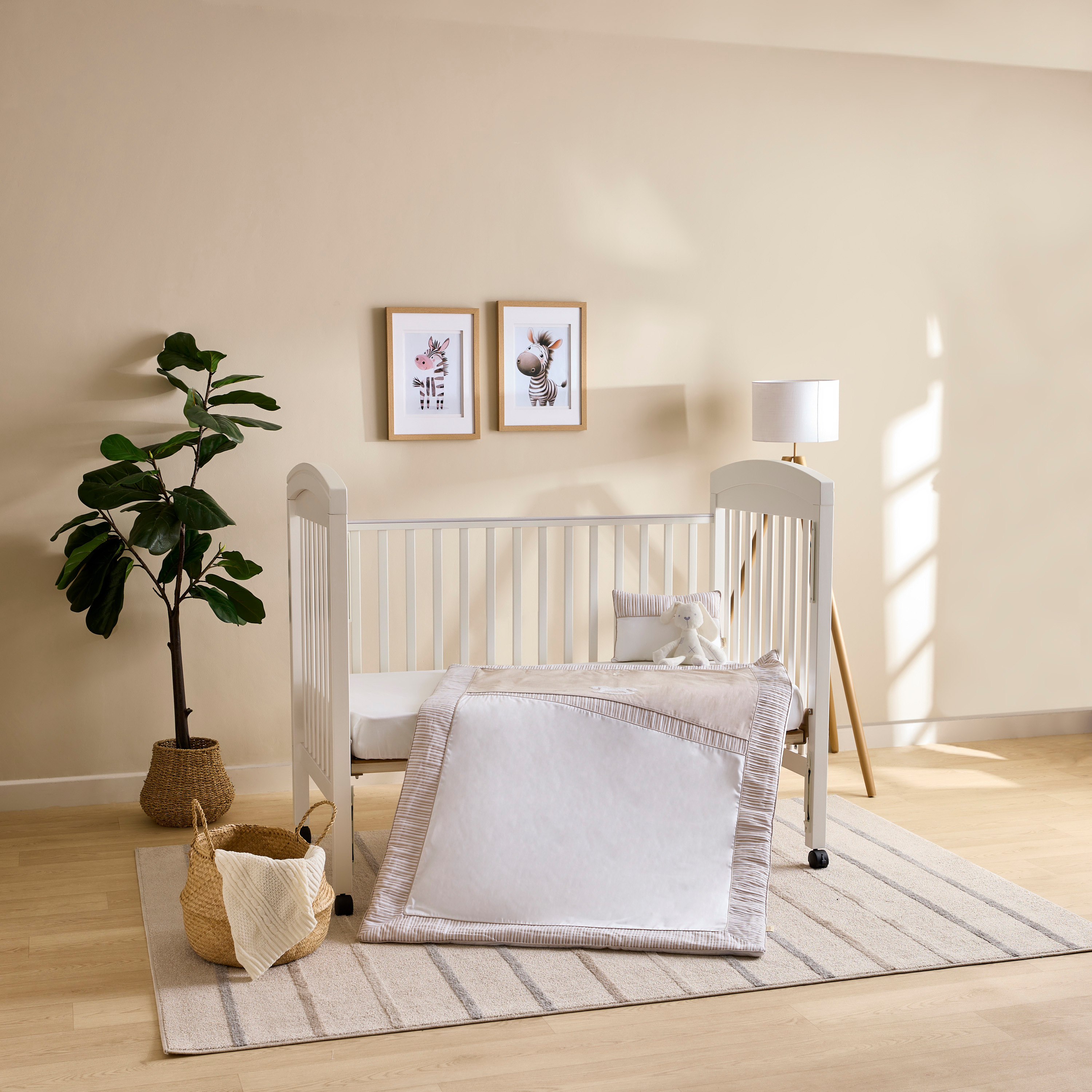 طقم مفروشات سرير قطعتين بتطريز حصان من جيجلز - 100x130 سم-baby-nursery-babybedding-image-8