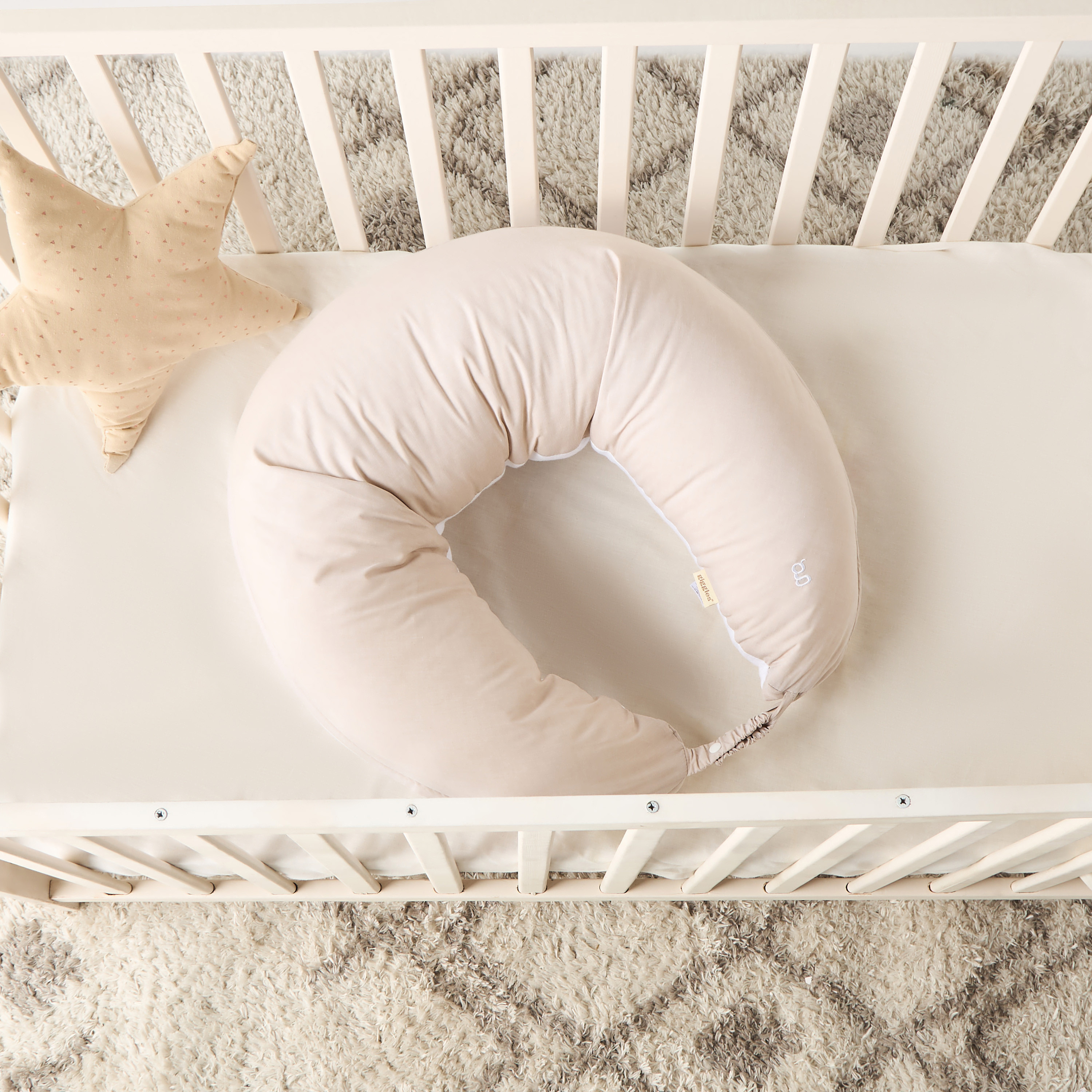 Giggles Solid Feeding Pillow - 50x60 cm-baby-feeding-breastfeedingandcare-image-1