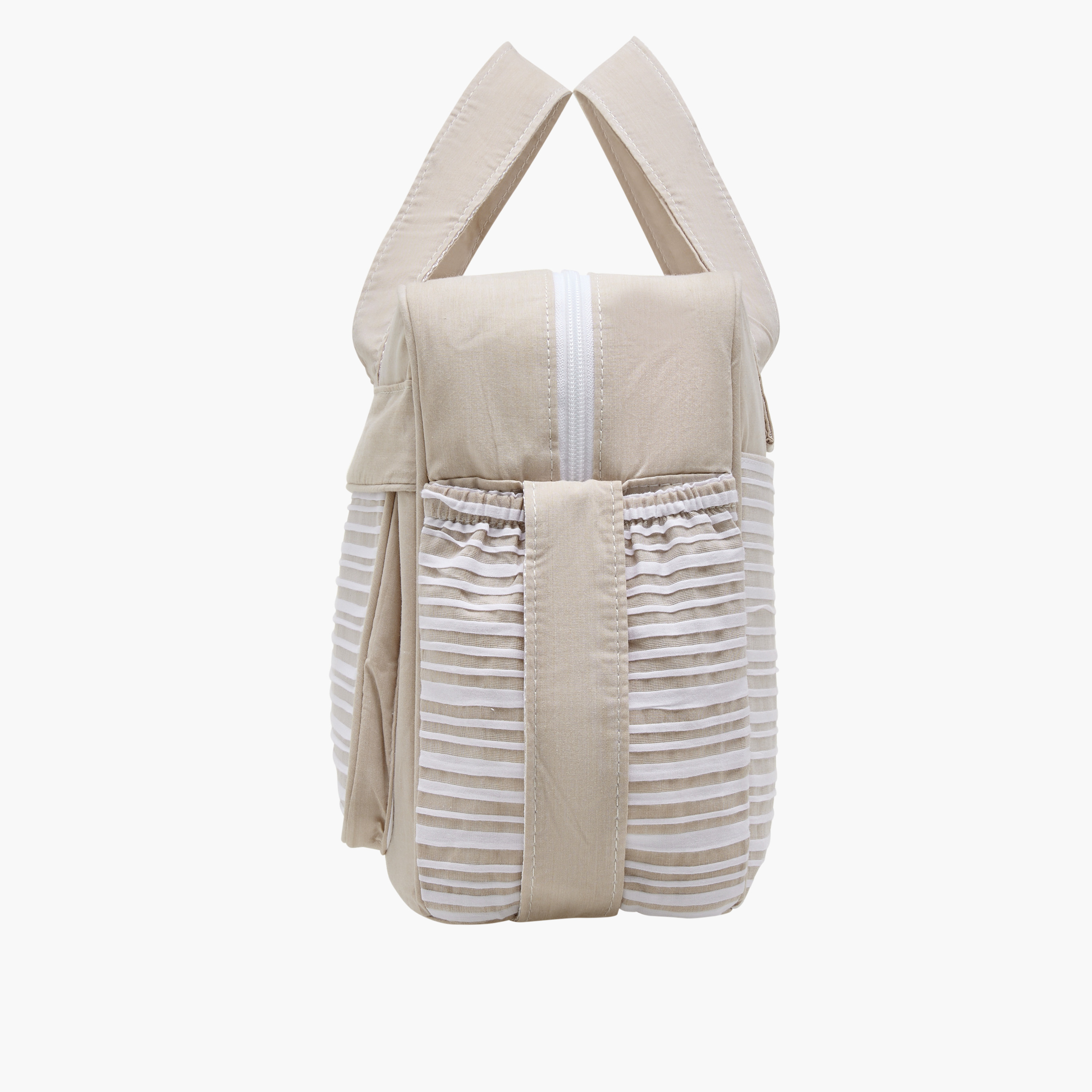 شنطة حفاضات مخطّطة بسحّاب إغلاق وحمّالة قابلة للتعديل من جيجلز-baby-diapering-diaperbags-image-6