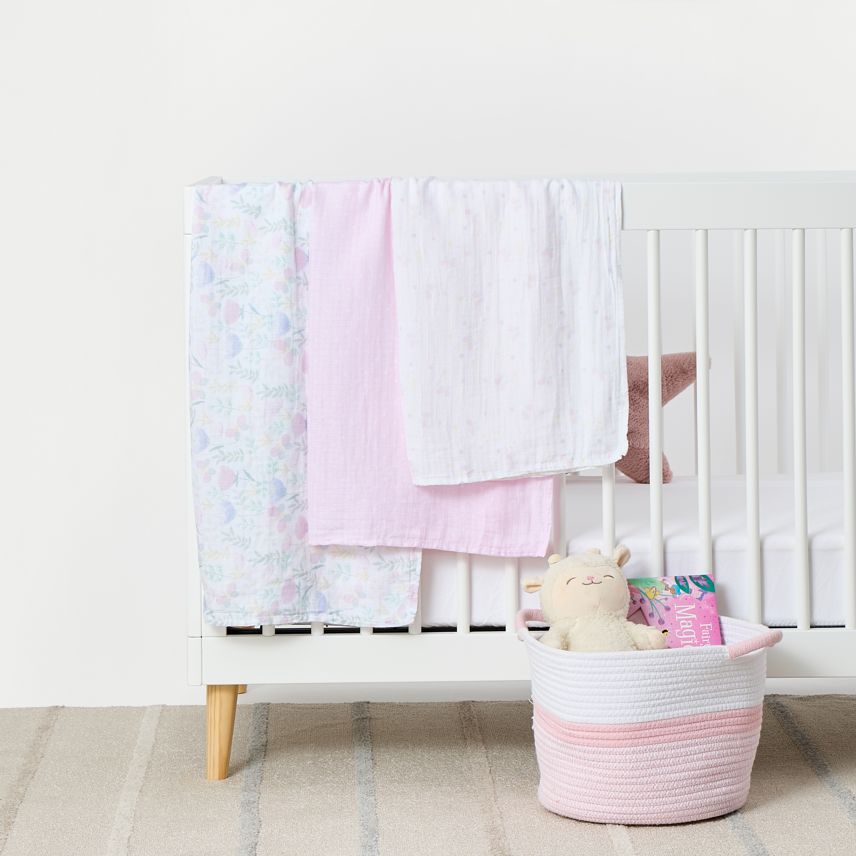 Juniors Printed Muslin Swaddle Blanket - Set of 3-baby-nursery-blanketsandswaddles-receivingblankets-image-1