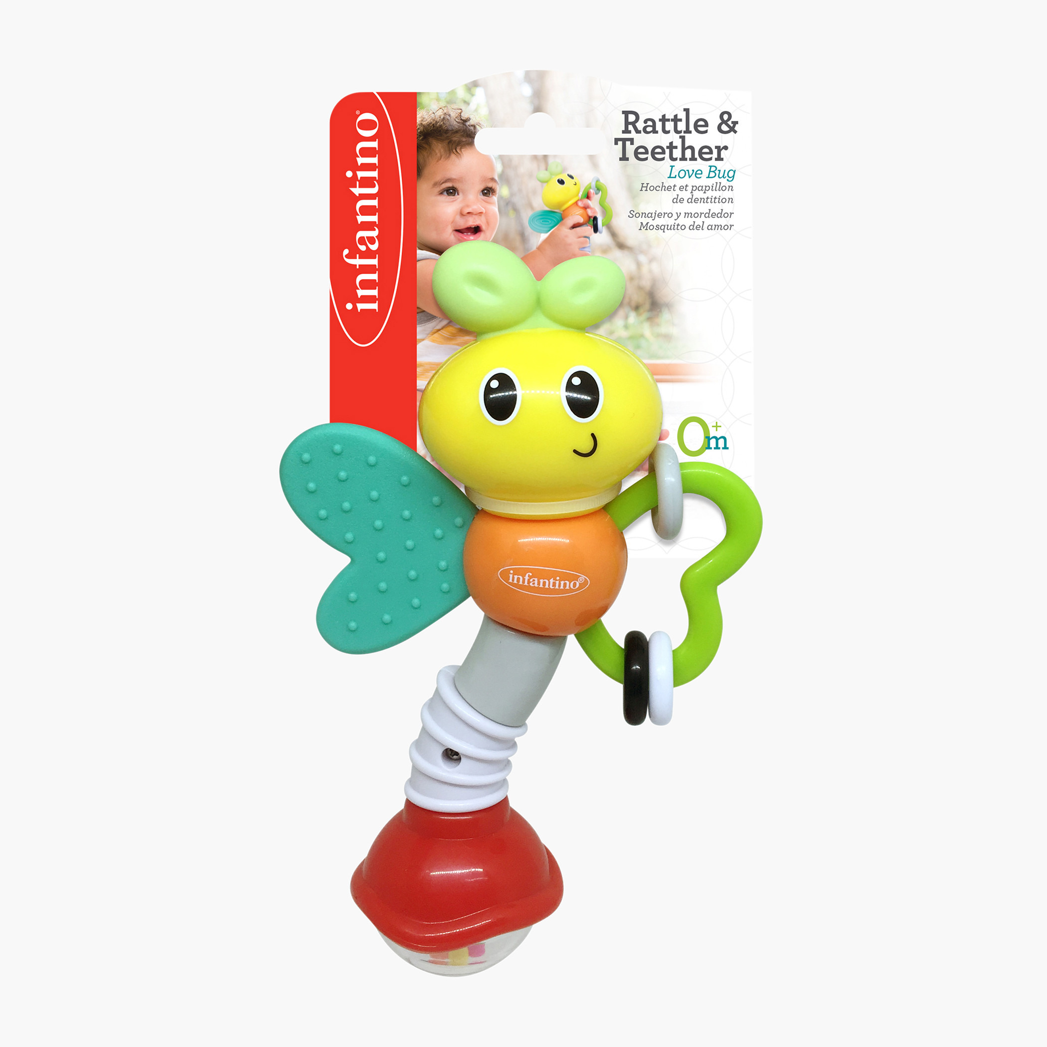 Infantino Rattle and Teether Love Bug Toy-toys-babyandtoddlertoys-rattlesandteethers-image-1