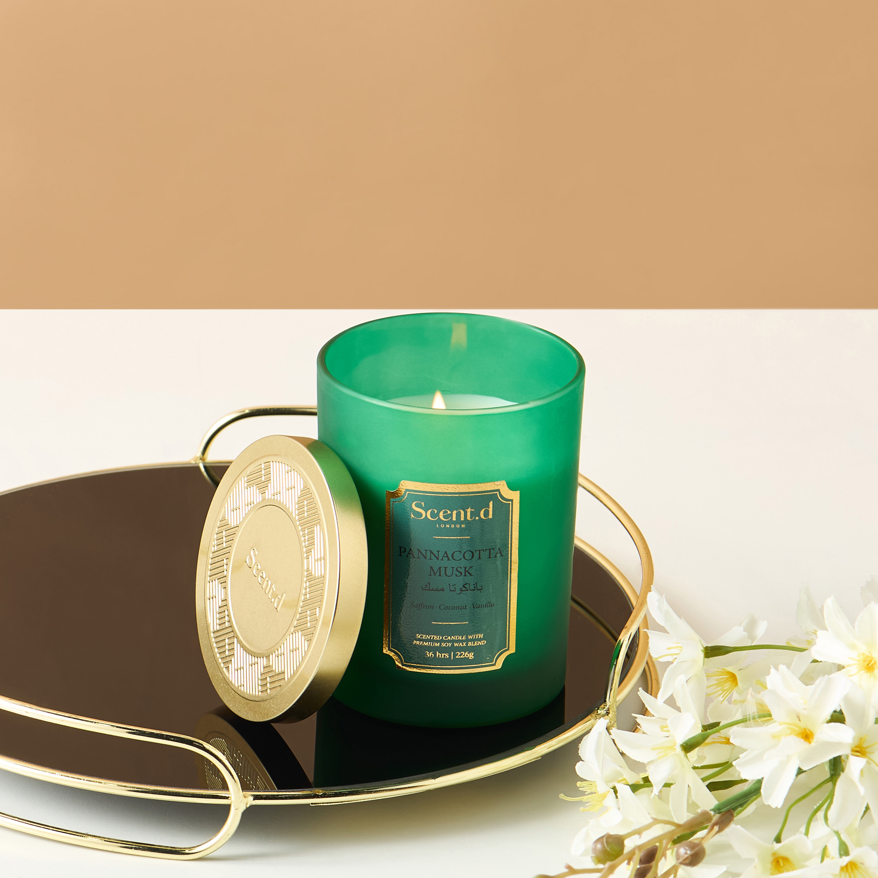 Scent.d Arabian Jasmine Scented Jar Candle - 226 gms-household-homefragrance-candles-image-1