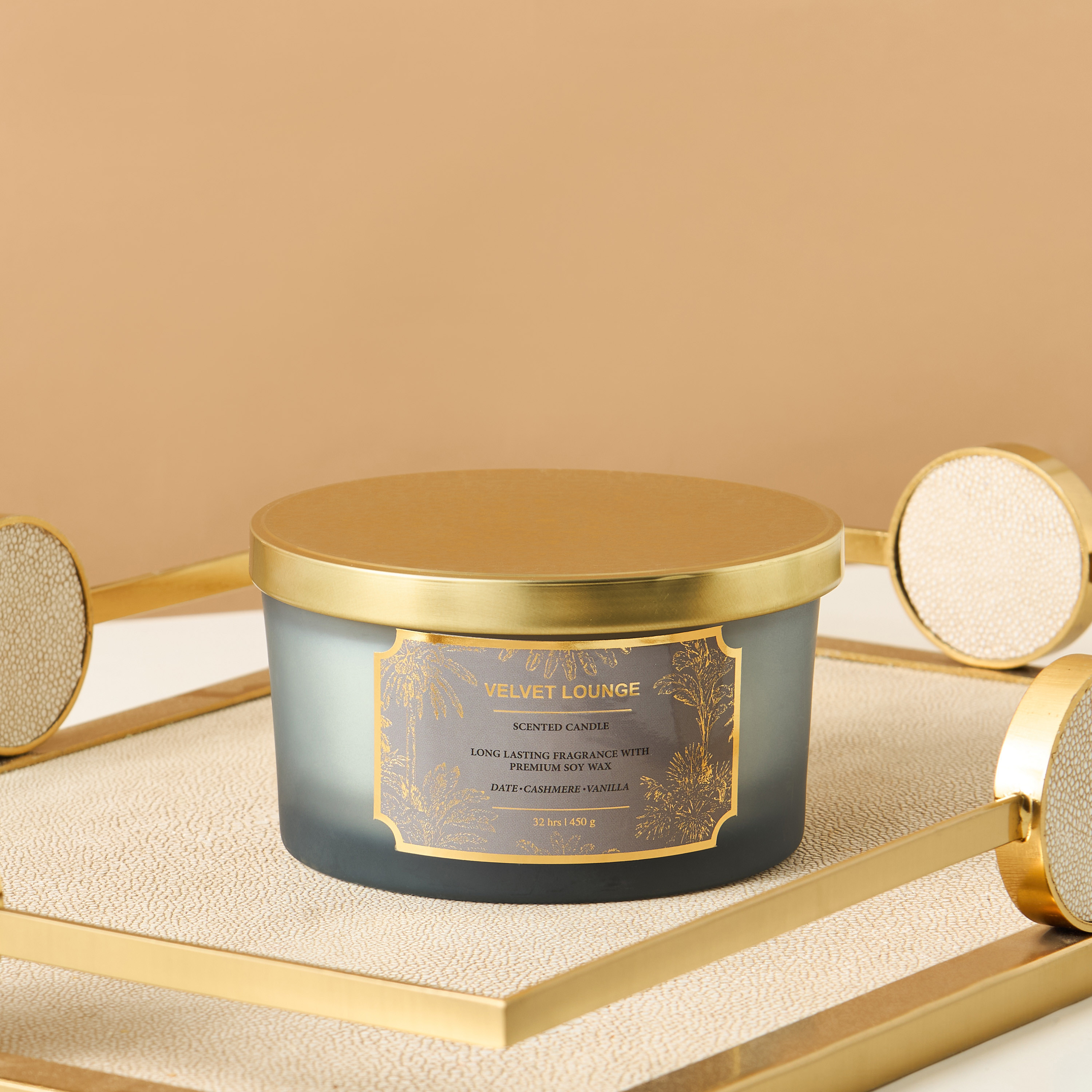 Scent.d Pomegranate Noir Scented 3-Wick Jar Candle - 450 gms-household-homefragrance-candles-image-2