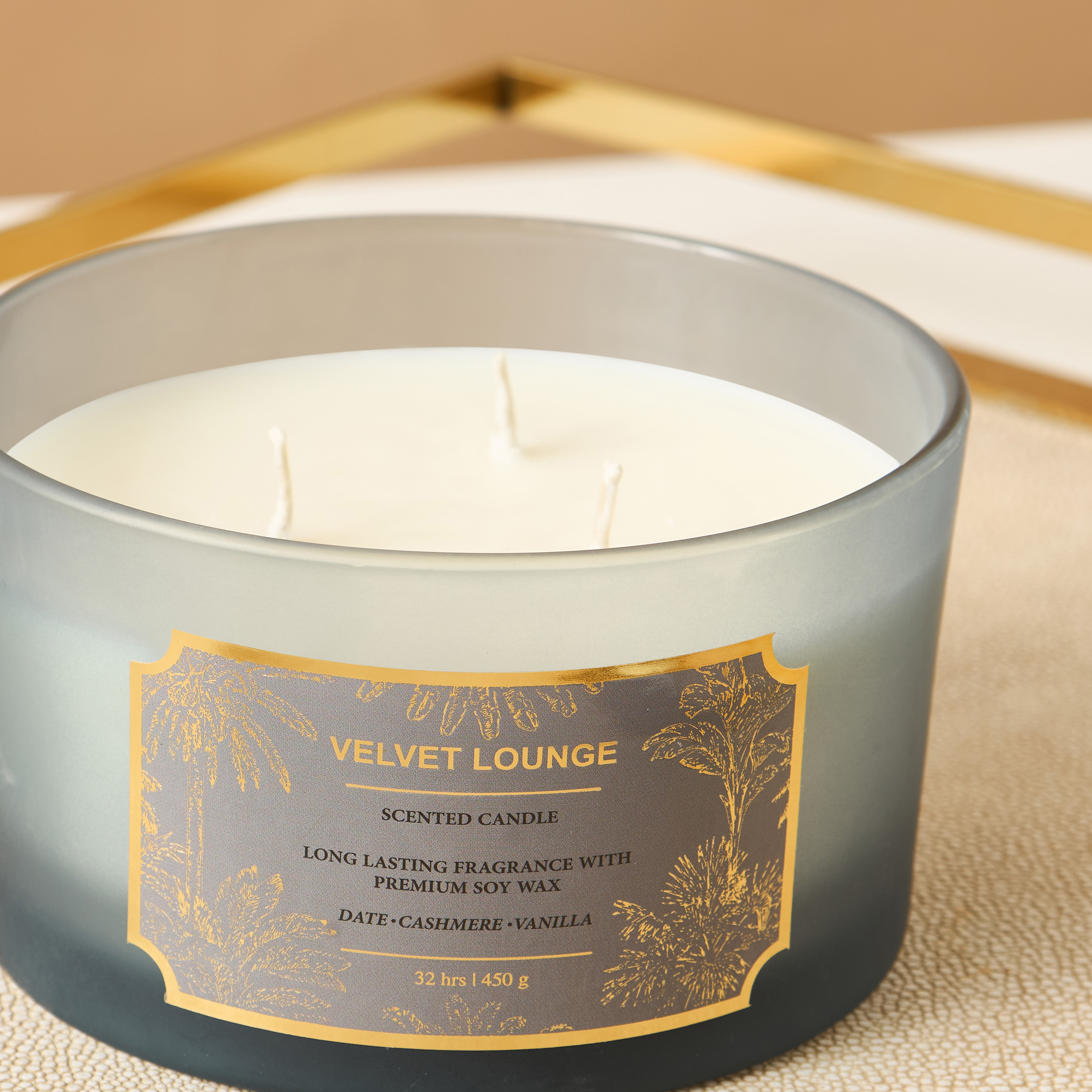 Scent.d Pomegranate Noir Scented 3-Wick Jar Candle - 450 gms-household-homefragrance-candles-image-3