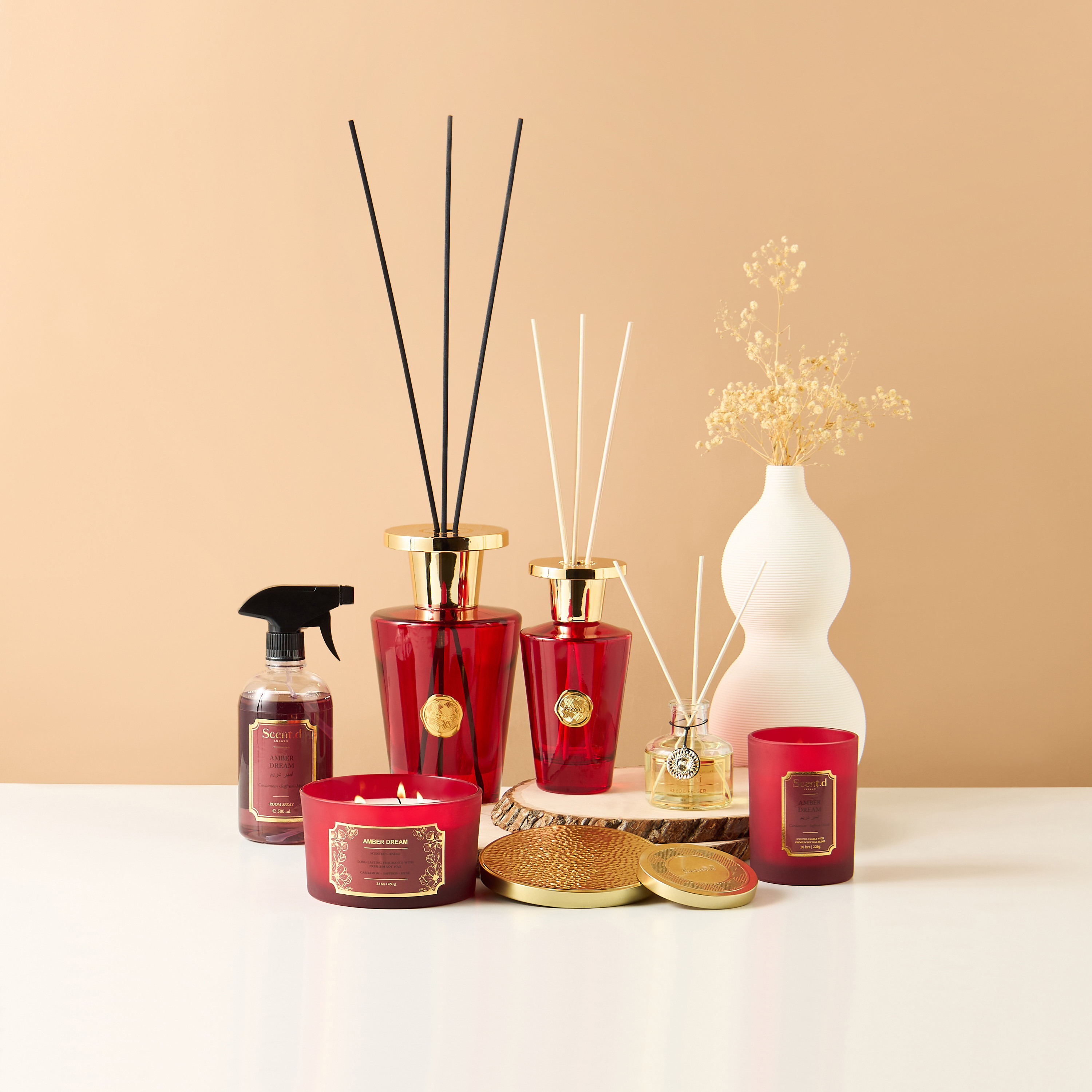 Scent.d Pomegranate Noir Scented 3-Wick Jar Candle - 450 gms-household-homefragrance-candles-image-4