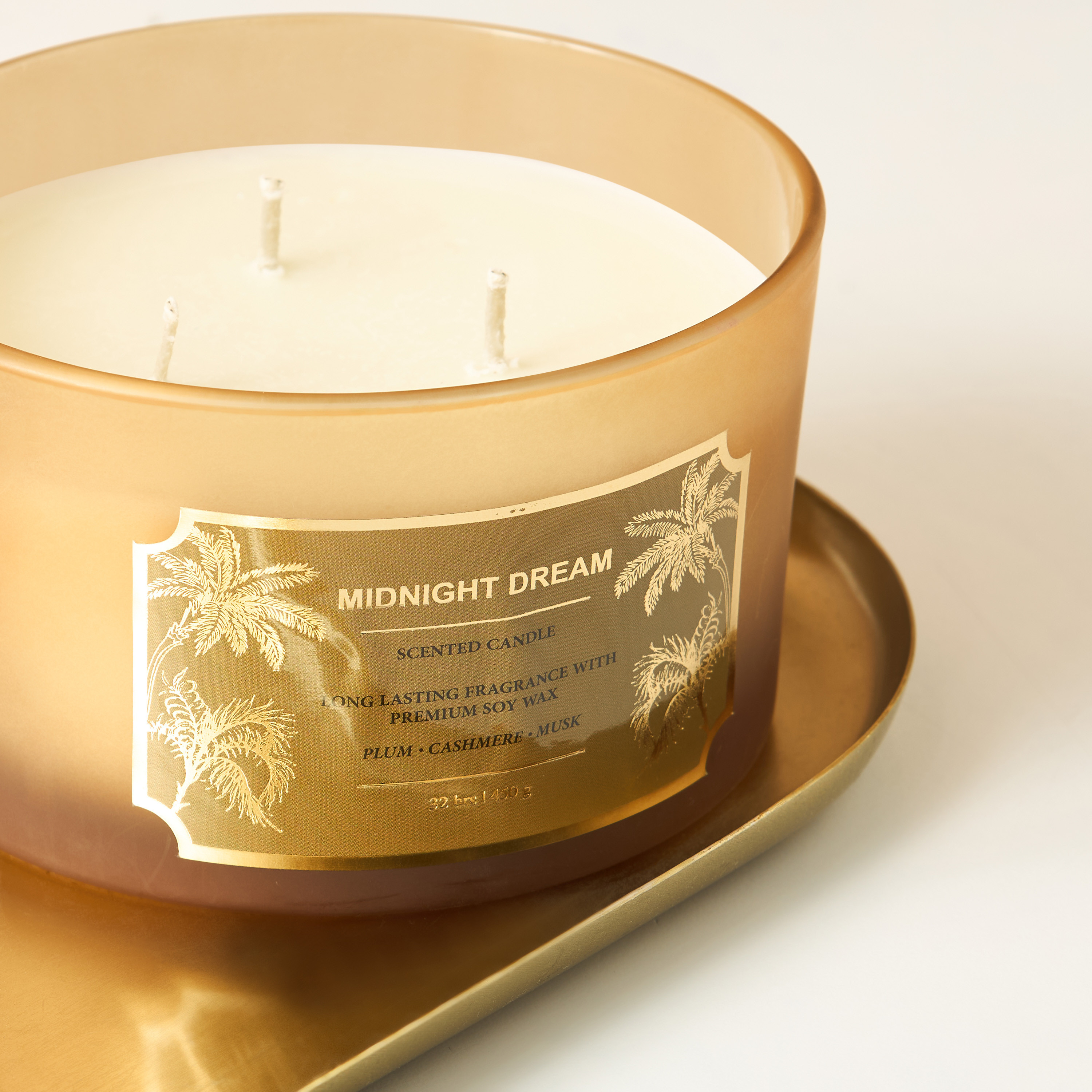 Scent.d Pomegranate Noir Scented 3-Wick Jar Candle - 450 gms-household-homefragrance-candles-image-3