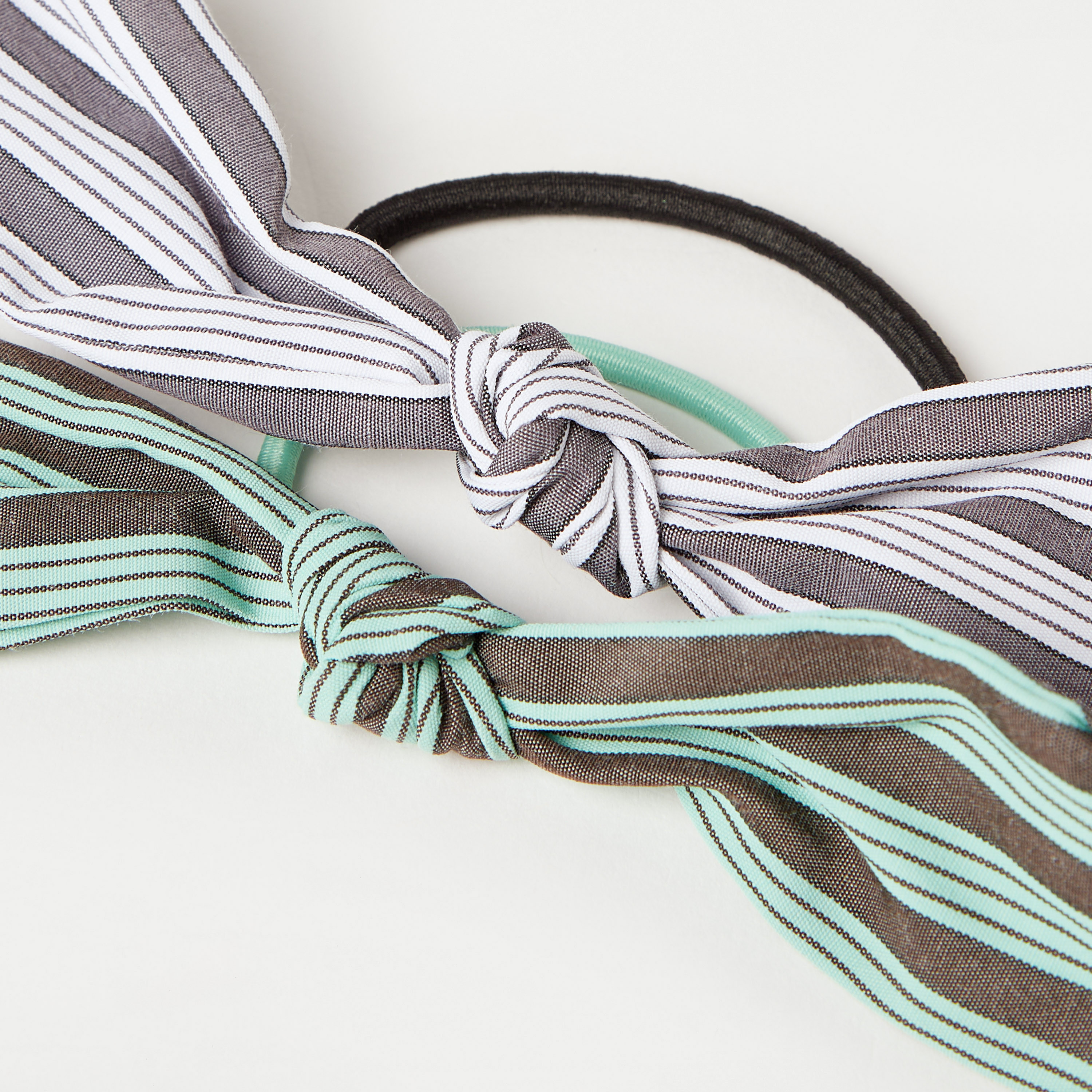 Charmz Striped Bow Detail Hair Tie - Set of 2-girls-accessories-hairaccessories-image-3