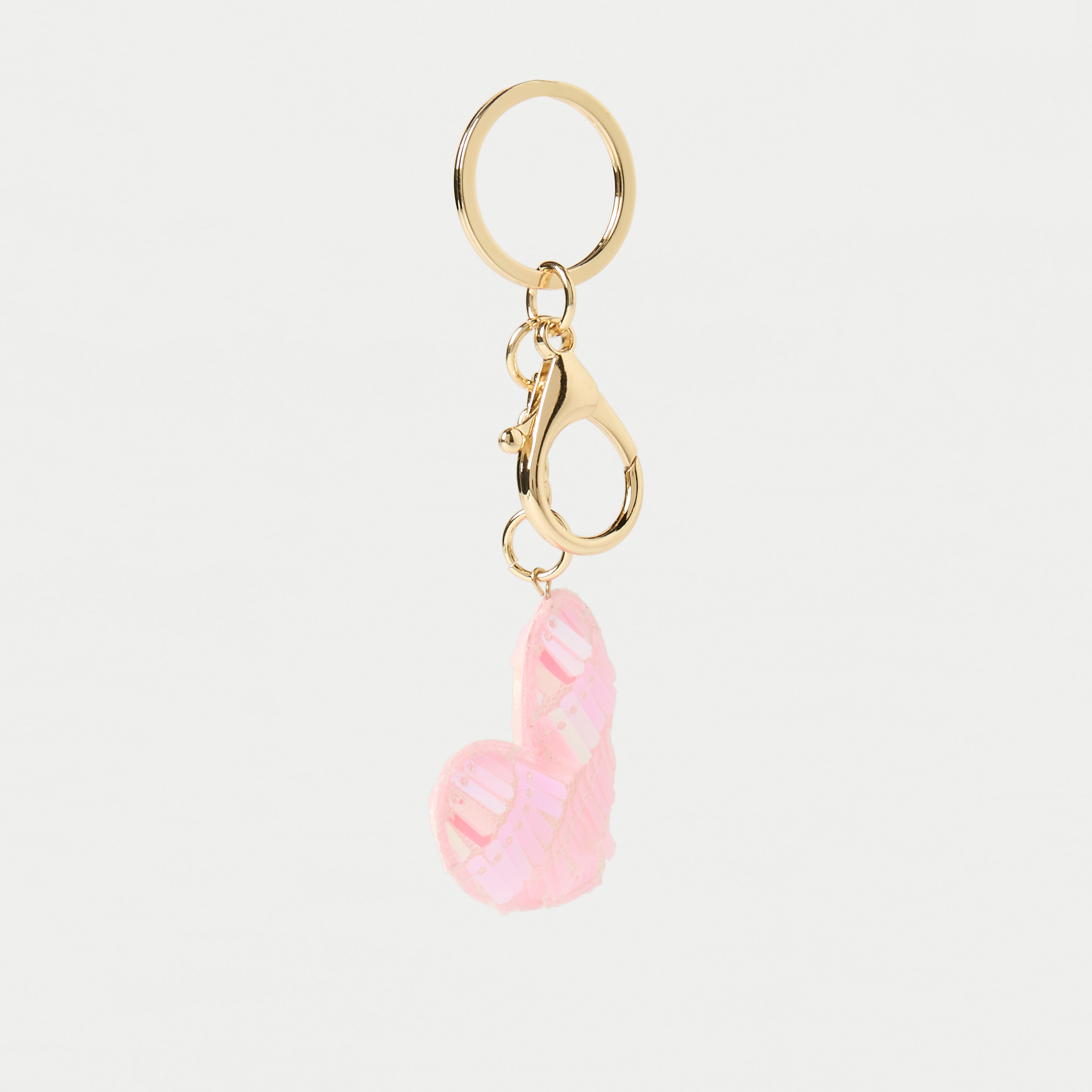 سلسلة مفاتيح بزينة قلب مع خطاف من تشارمز-girls-accessories-keyringsandbagcharms-image-1