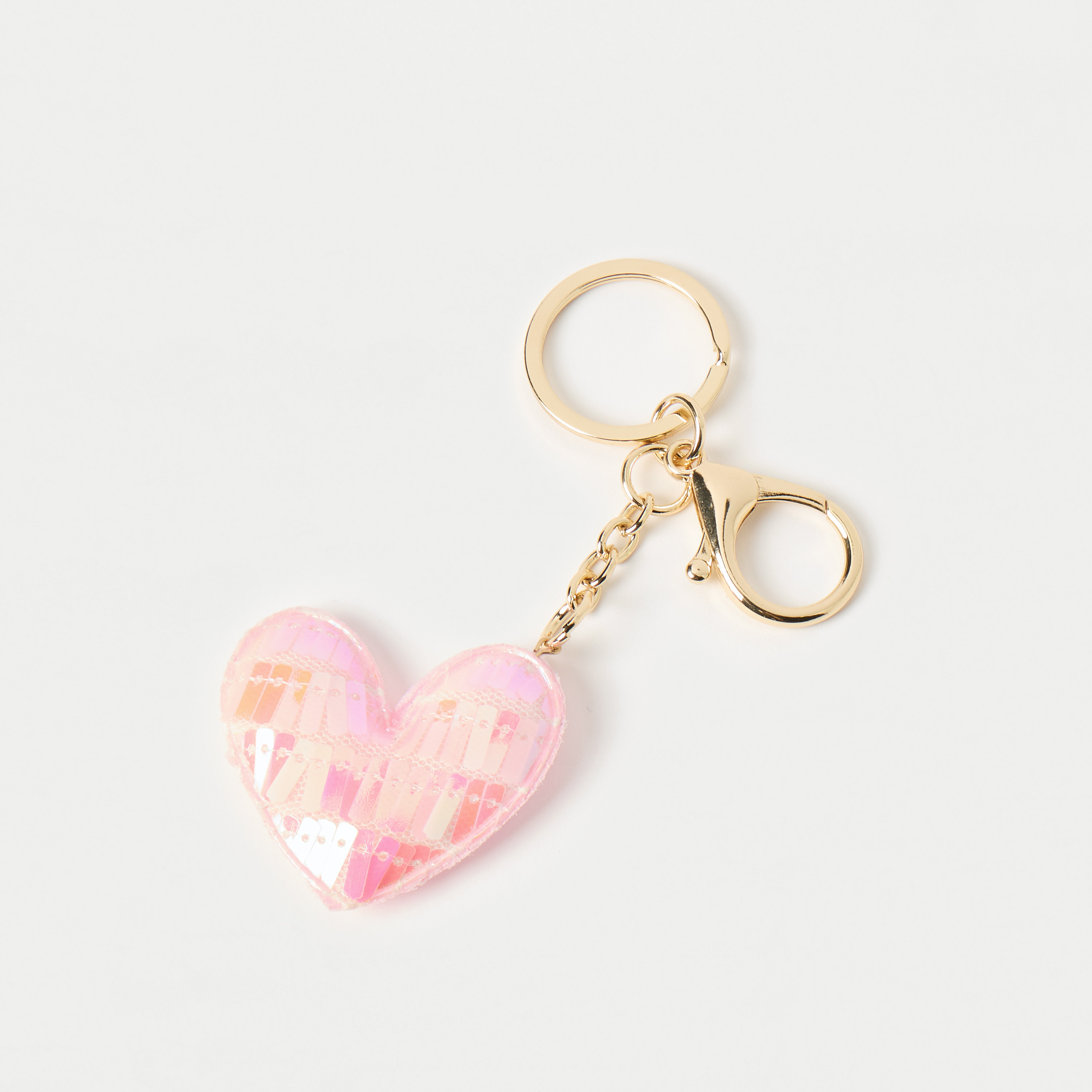 سلسلة مفاتيح بزينة قلب مع خطاف من تشارمز-girls-accessories-keyringsandbagcharms-image-2