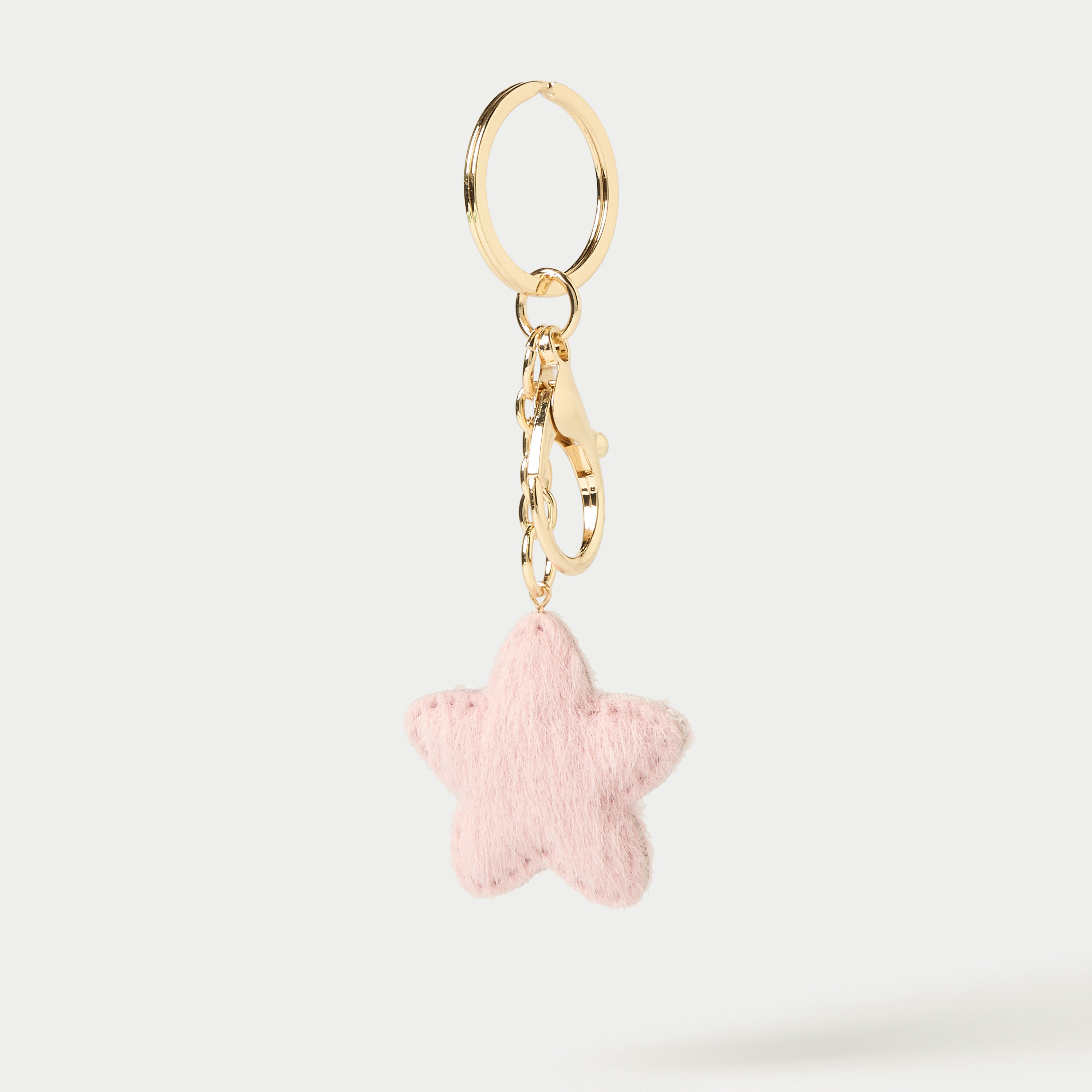 سلسلة مفاتيح مزينة بنجمة مع خطاف من تشارمز-girls-accessories-keyringsandbagcharms-image-1