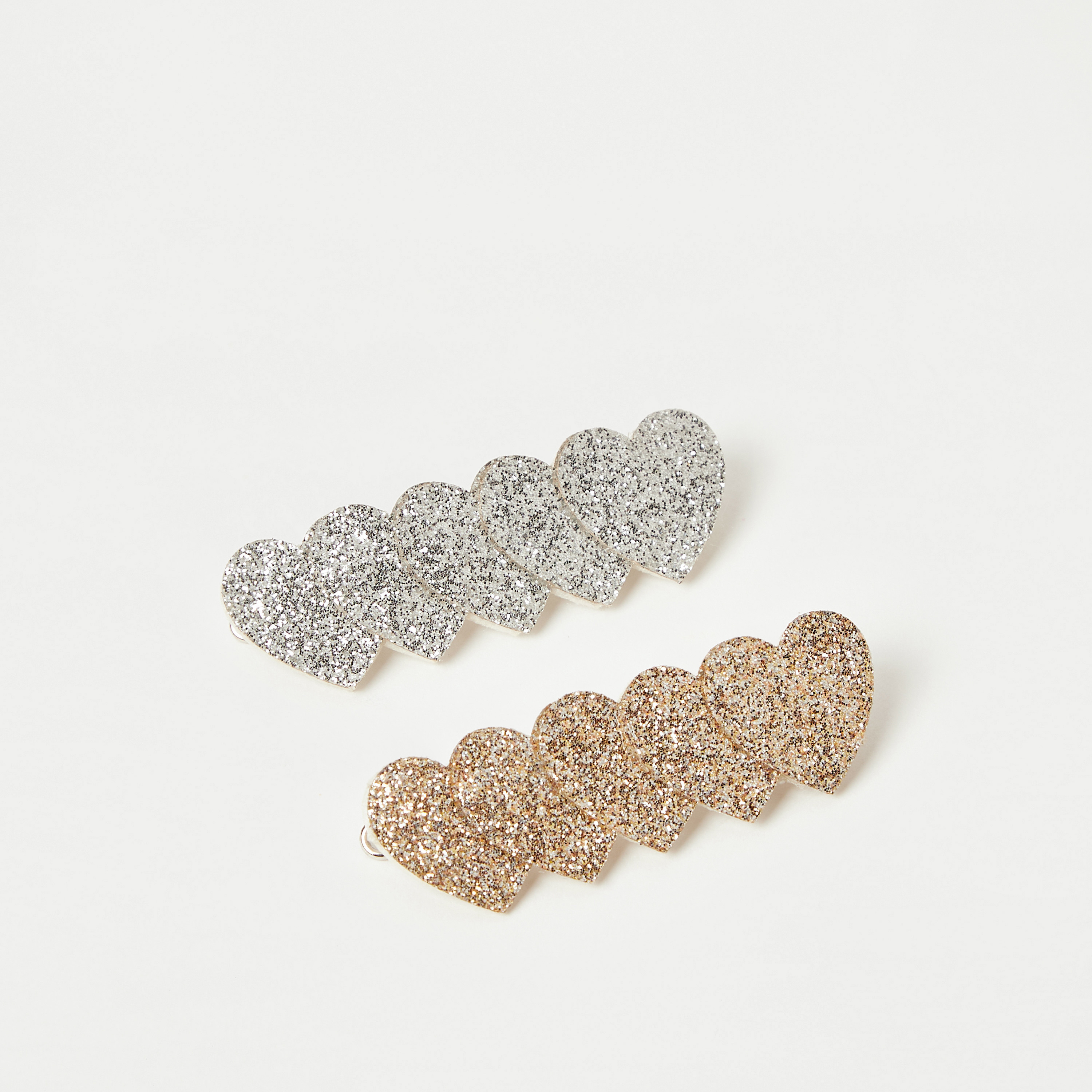 مشابك شعر بزينة قلب من تشارمز- طقم من قطعتين-girls-accessories-hairaccessories-image-1