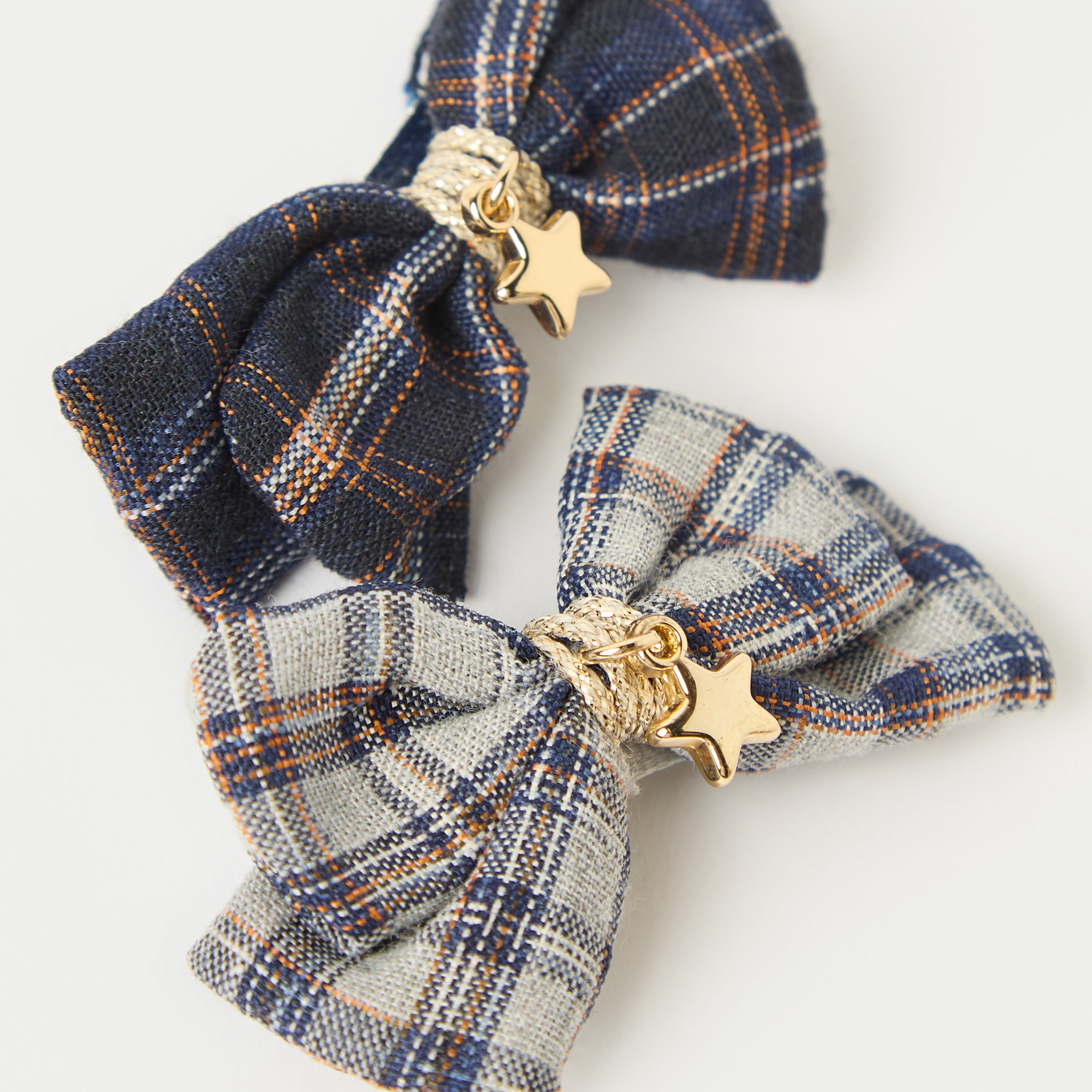 مشابك شعر فيونكة مربعات من تشارمز - طقم من قطعتين-girls-accessories-hairaccessories-image-2