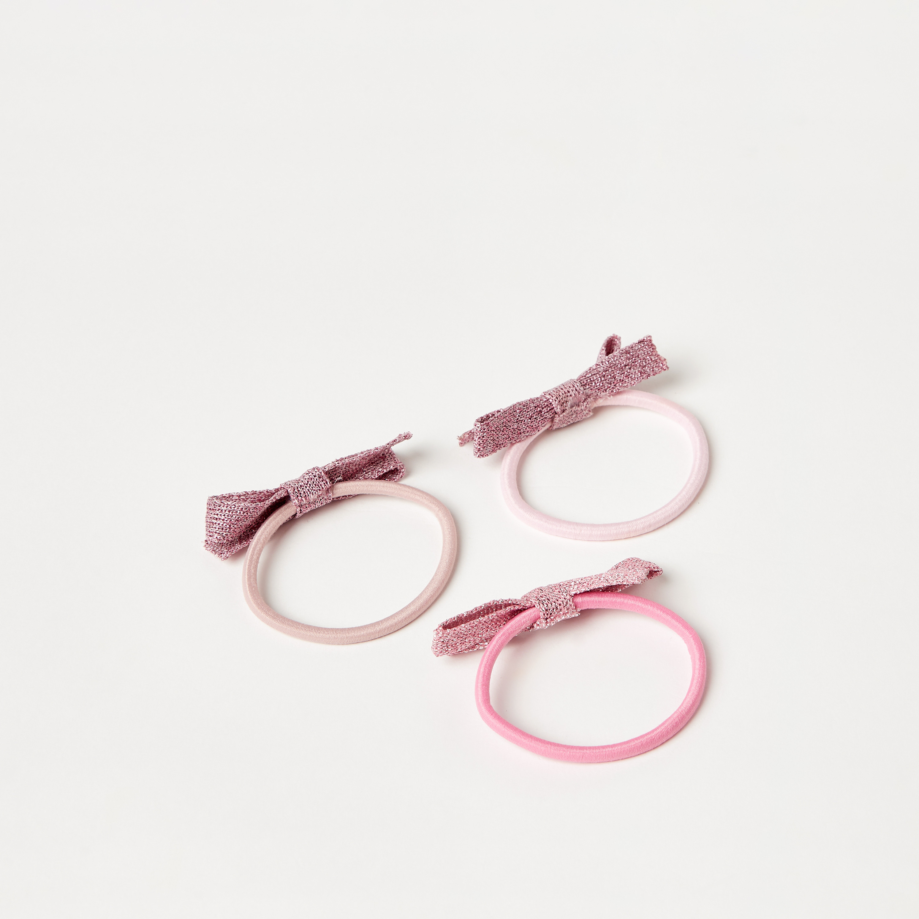 Charmz Bow Accent Hair Tie - Set of 3-girls-accessories-hairaccessories-image-2