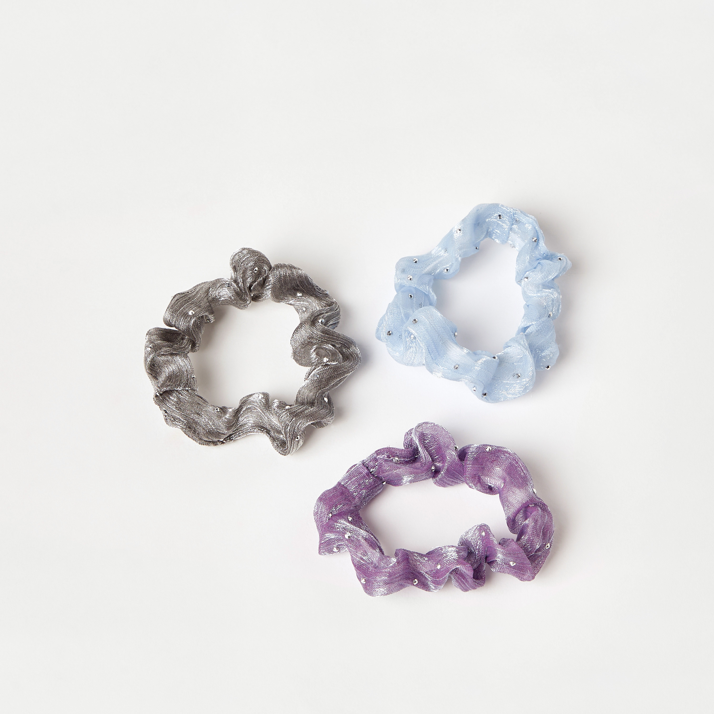 ربطات سكرانشي بارزة الملمس من تشارمز - طقم 3 قطع-girls-accessories-hairaccessories-image-2