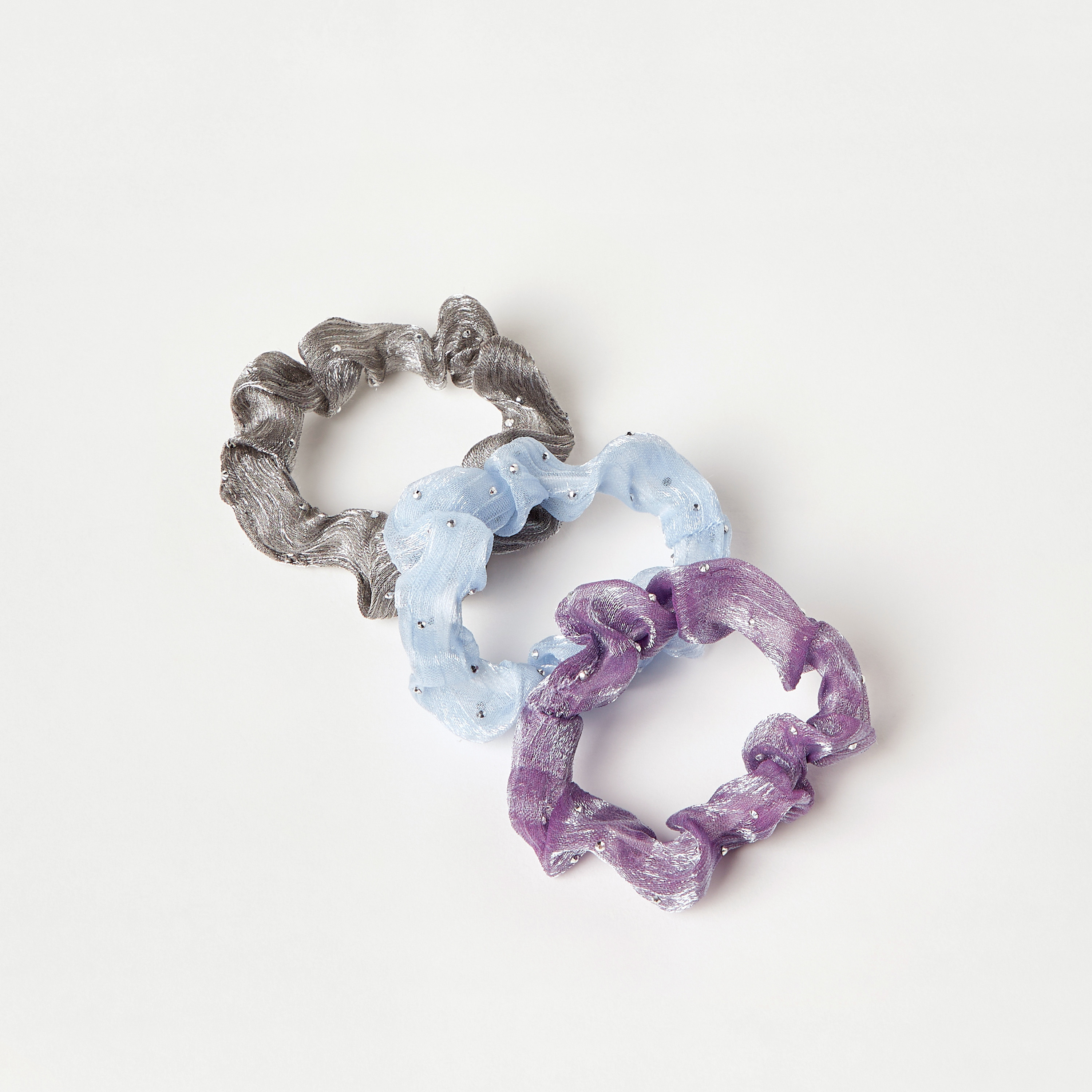 ربطات سكرانشي بارزة الملمس من تشارمز - طقم 3 قطع-girls-accessories-hairaccessories-image-3