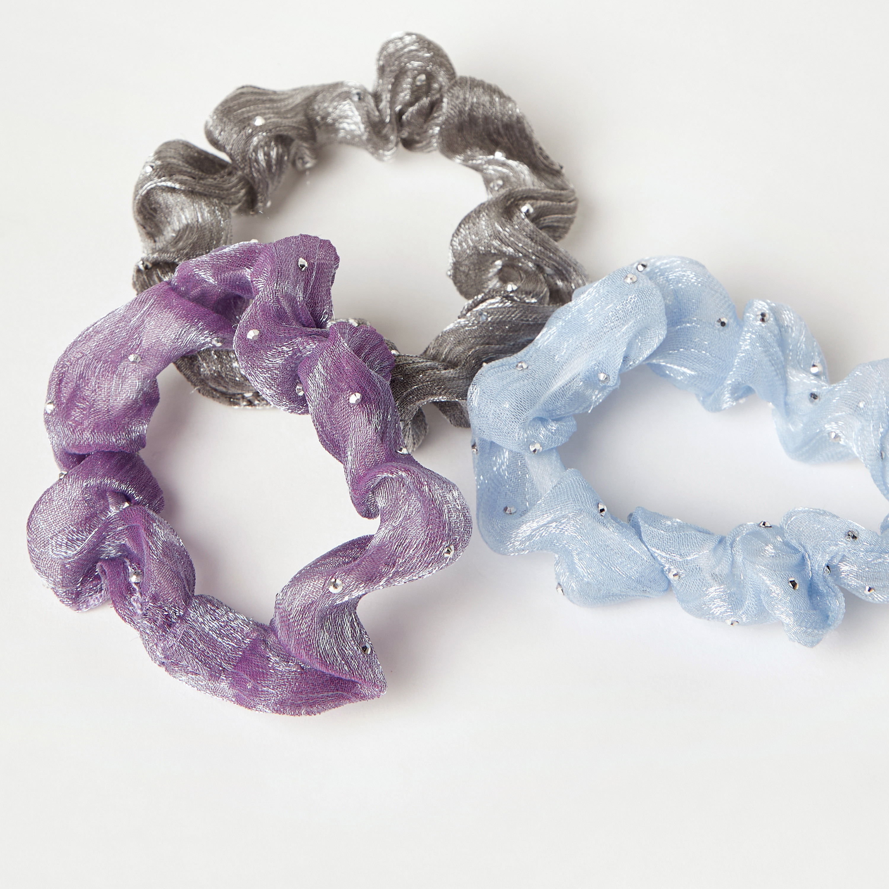 ربطات سكرانشي بارزة الملمس من تشارمز - طقم 3 قطع-girls-accessories-hairaccessories-image-4