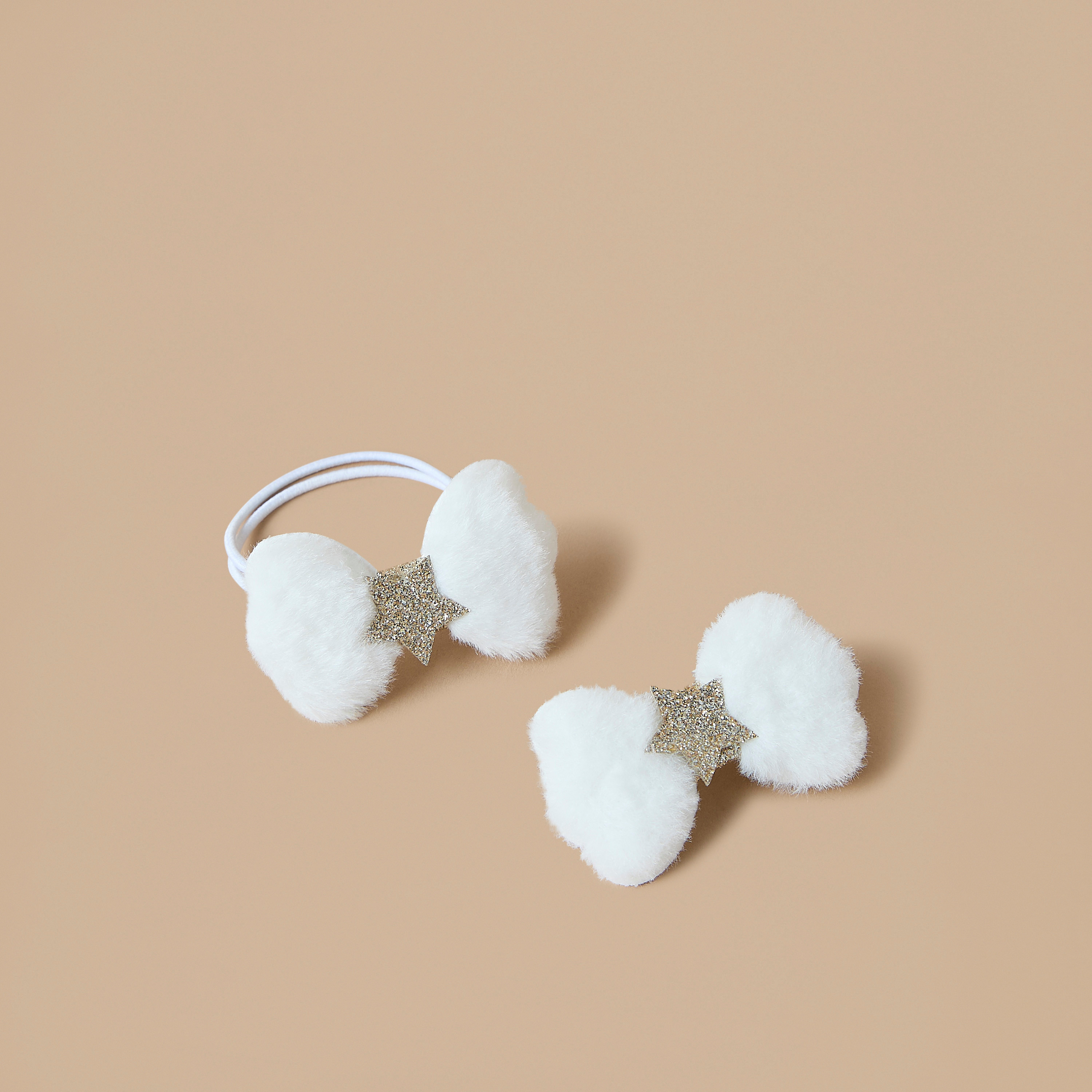 طقم مشبك وربطة شعر بزينة نجمة من تشارمز-girls-accessories-hairaccessories-image-1