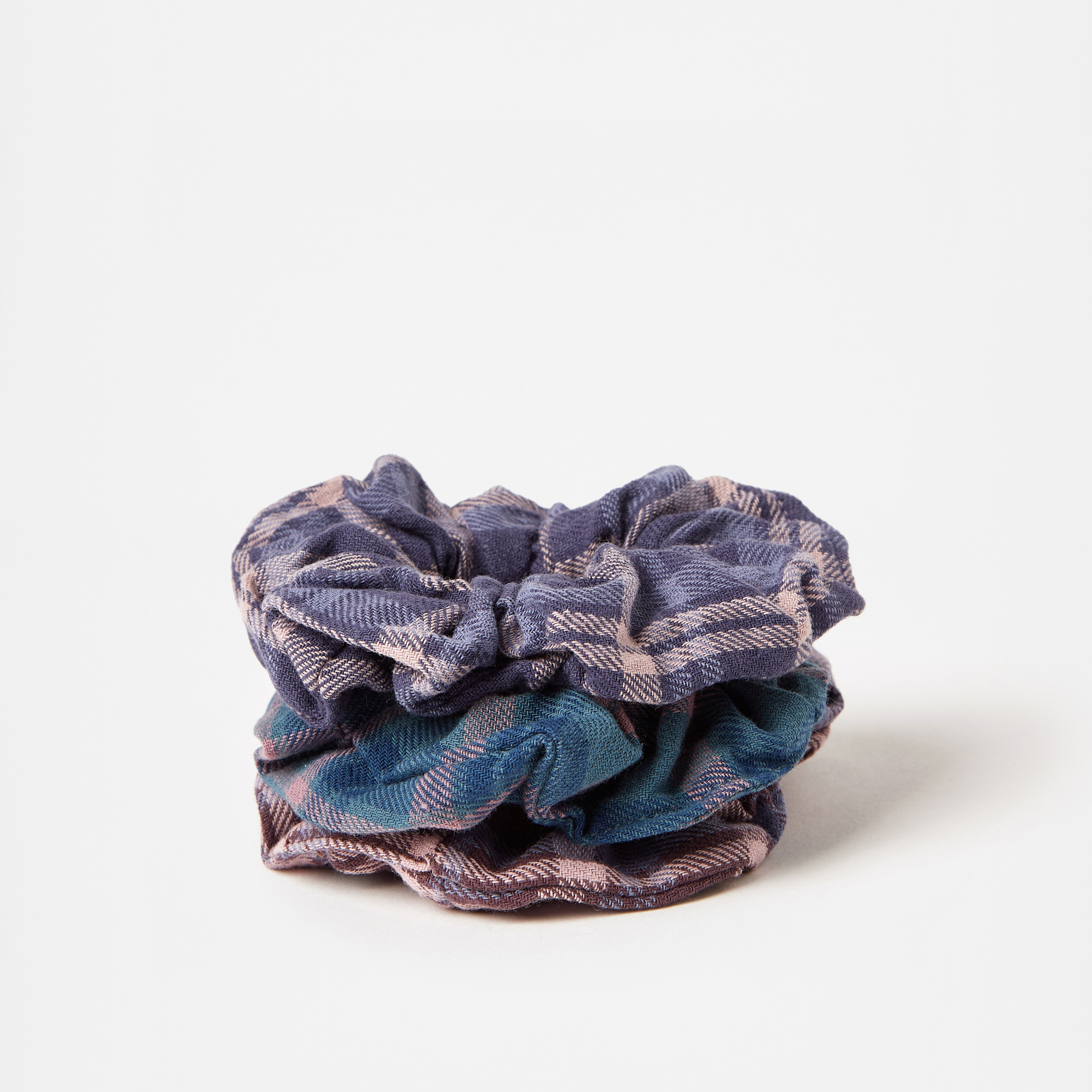 Charmz Checked Scrunchie - Set of 3-girls-accessories-hairaccessories-image-1